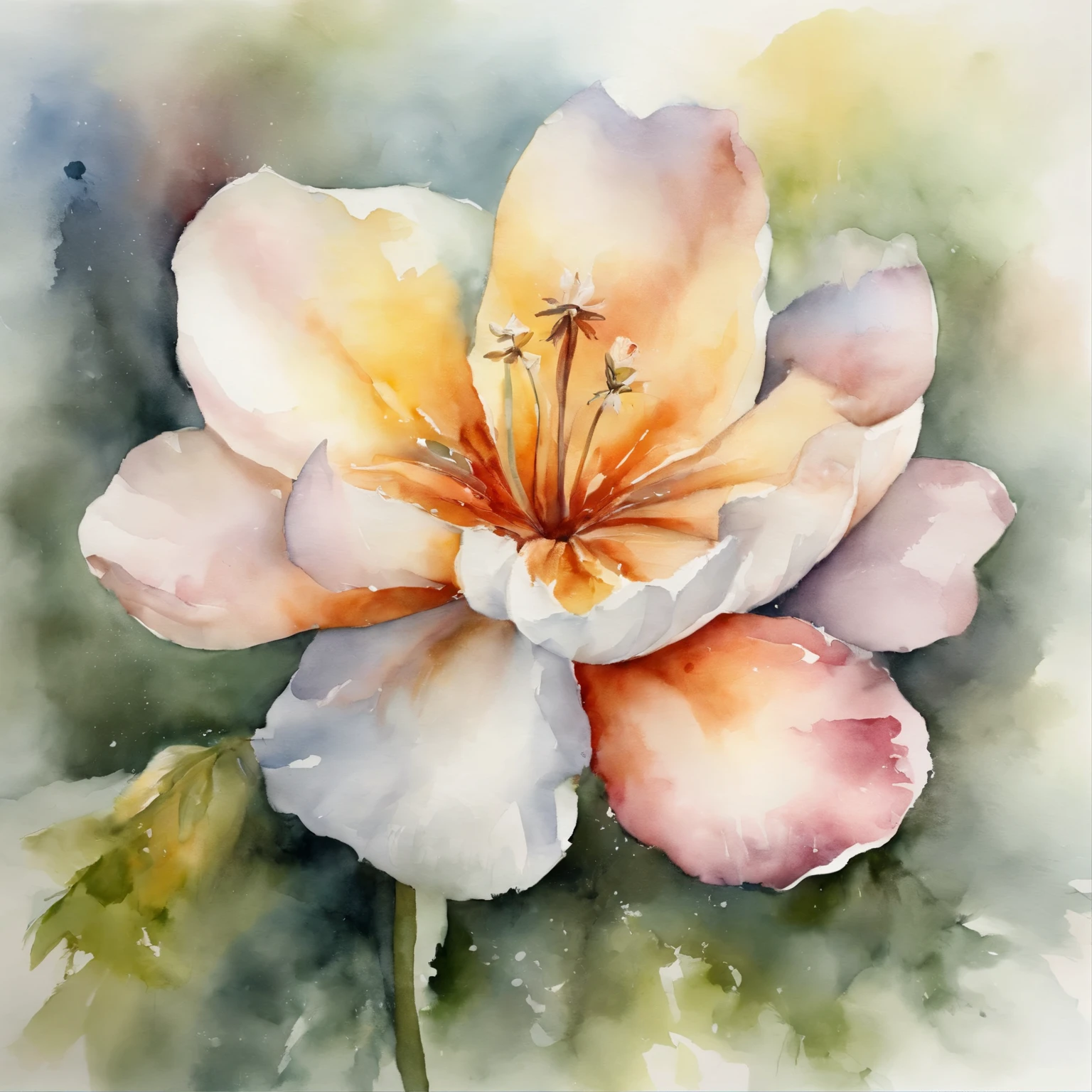 "a charming flower, Render with vivid detail using Unreal Engine 5. Film composition shot from a low angle, Reveal elegant motion blur and captivating depth of field."