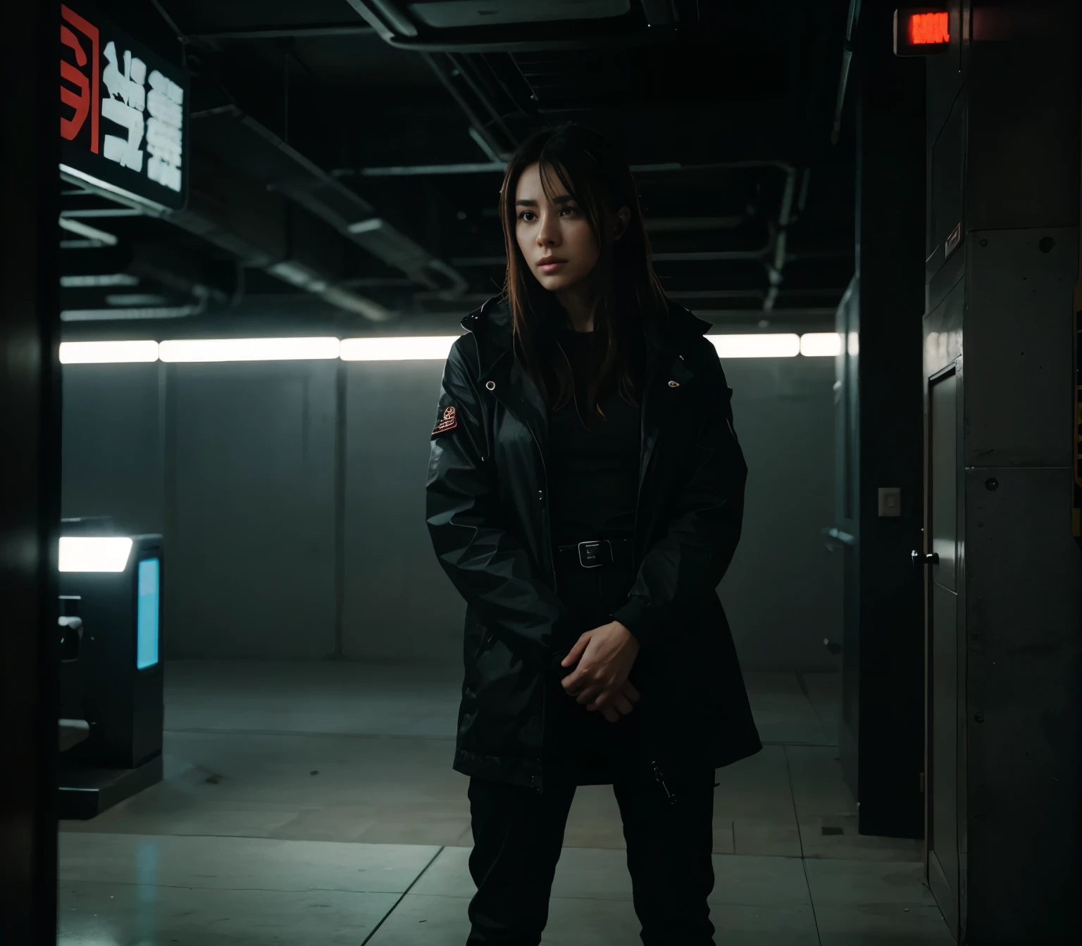 Change background, cyberpunk, beautiful girl, realistic face, 8k, ultra realistic,
