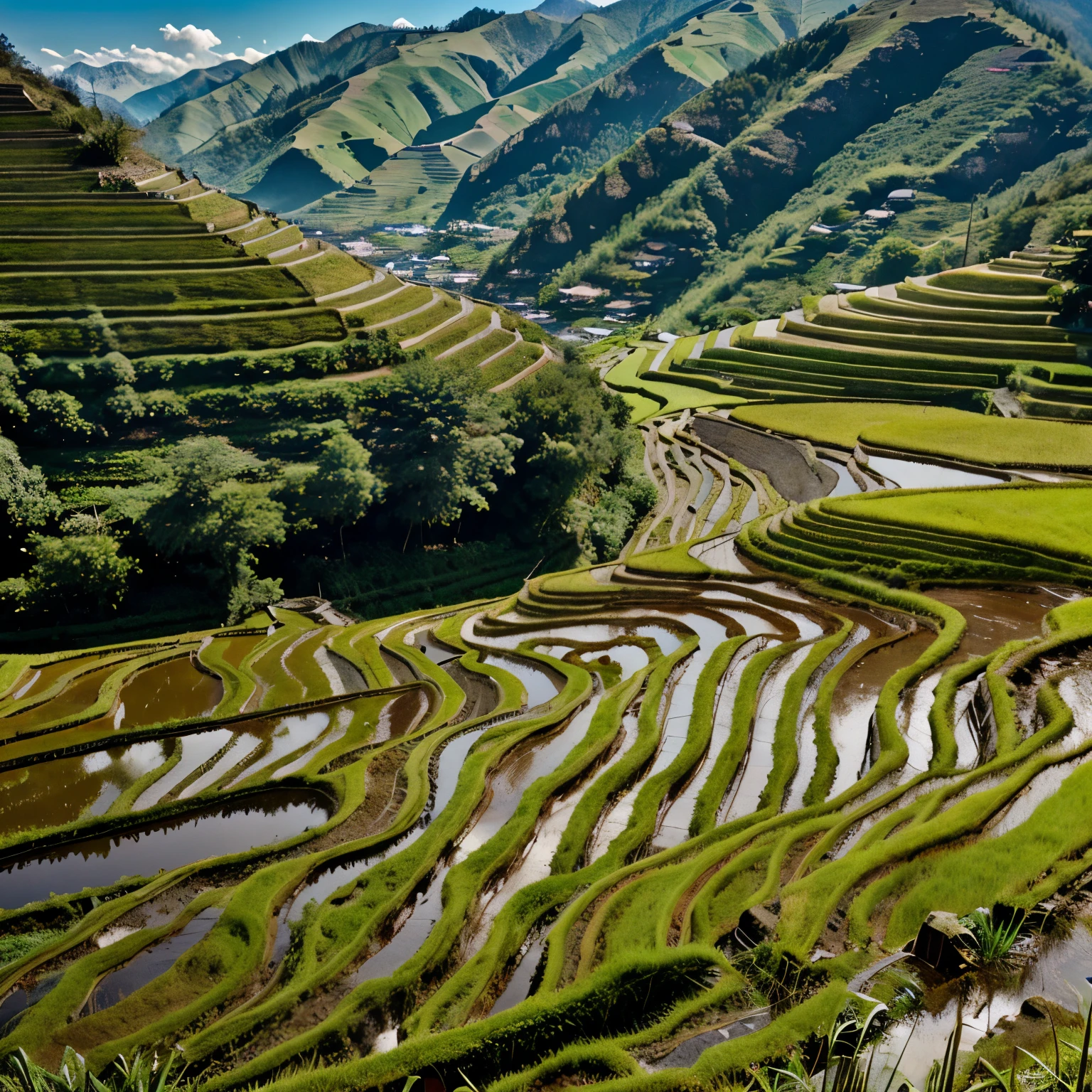 Nature, mountains and rice terraces