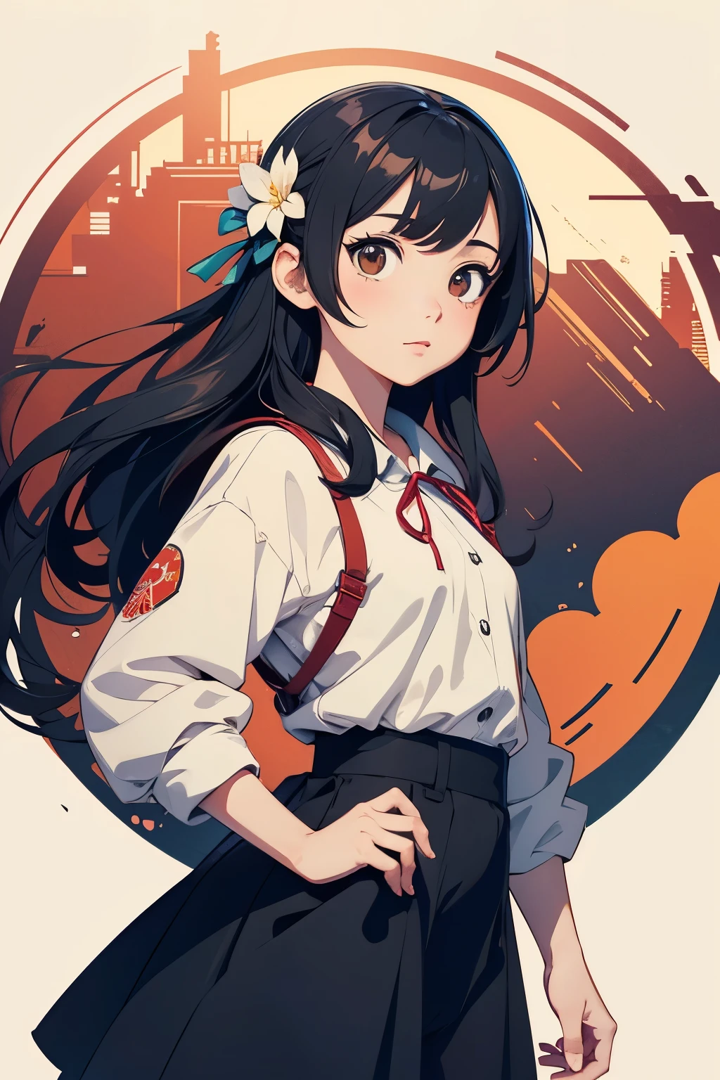 chica anime en un estanque con una flor de loto, obra de arte al estilo de guweiz, adorable pintura digital, guweiz, lindo arte digital detallado, arte lofi, digital animated illustration, tendencia en cgstation, hermosas ilustraciones de anime, Imagen de anime, anime style illustration, estilo anime 4k, animated illustration, arte lofistyle, lindo estilo de arte
