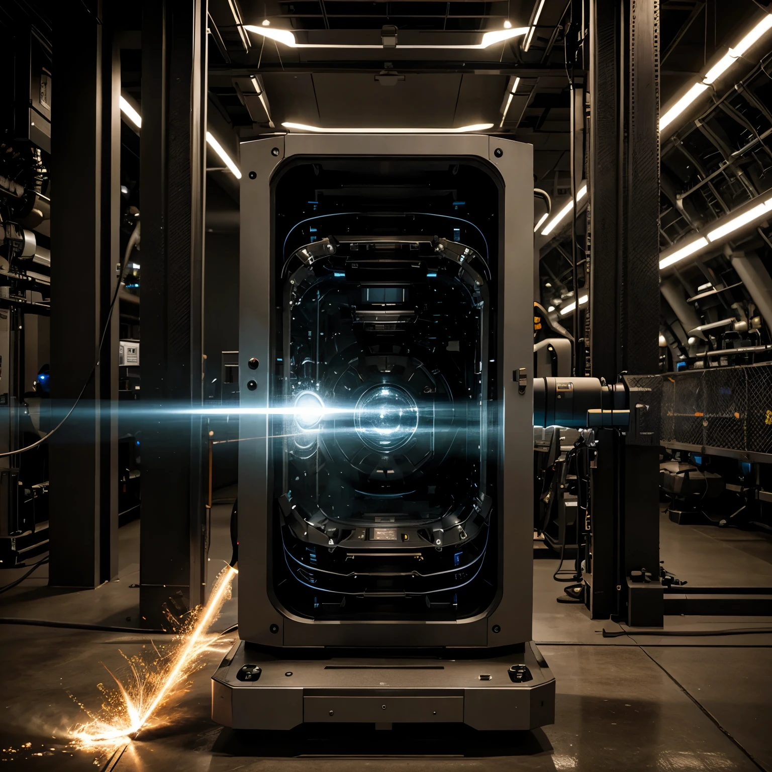 Machine that generates energy that the machine circulates science fiction style