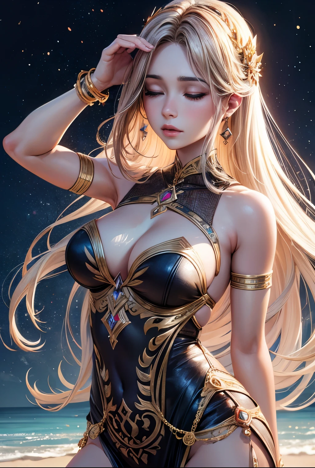 Woman, full hd, high quality, super detail, Masterpiece, epic cenary, hot girl, desireb closed eyes, fingers --style realistic-imagine -
