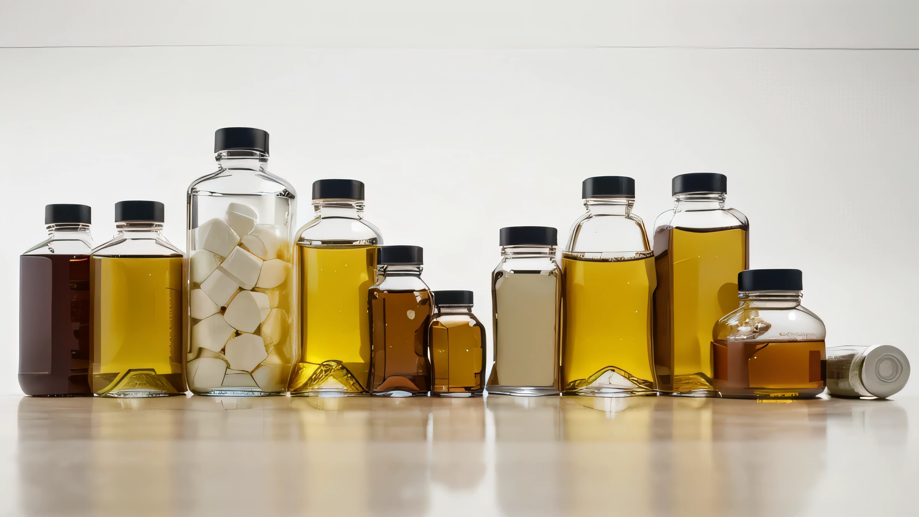 An HD picture of various medicines in a single photo , contrasty, realistic, (inside golden ratio) in a white background. in the style of a thumbnail of high quality documentary.