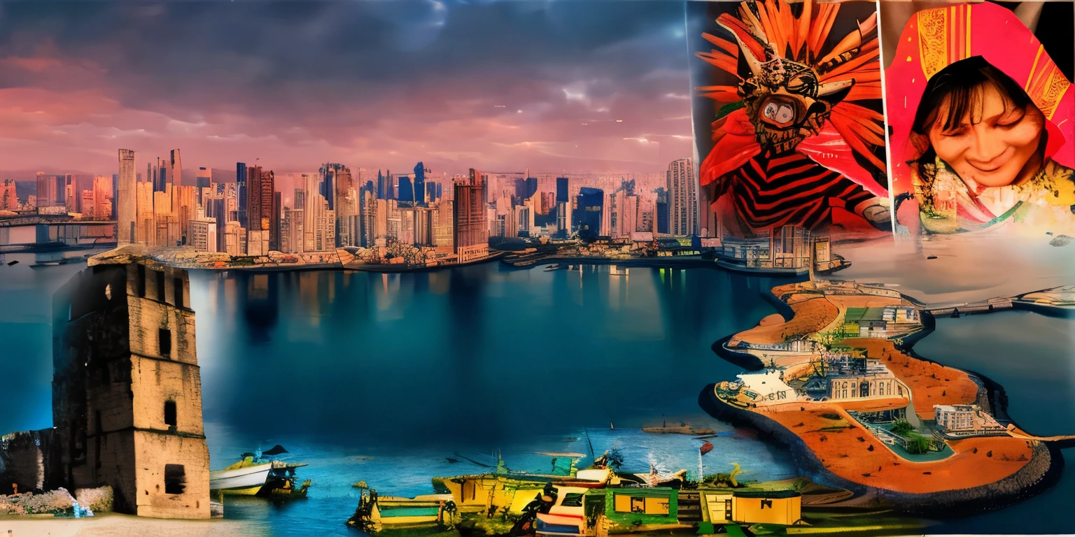 ciudad de panama folcklorica con una vaso de cerveza