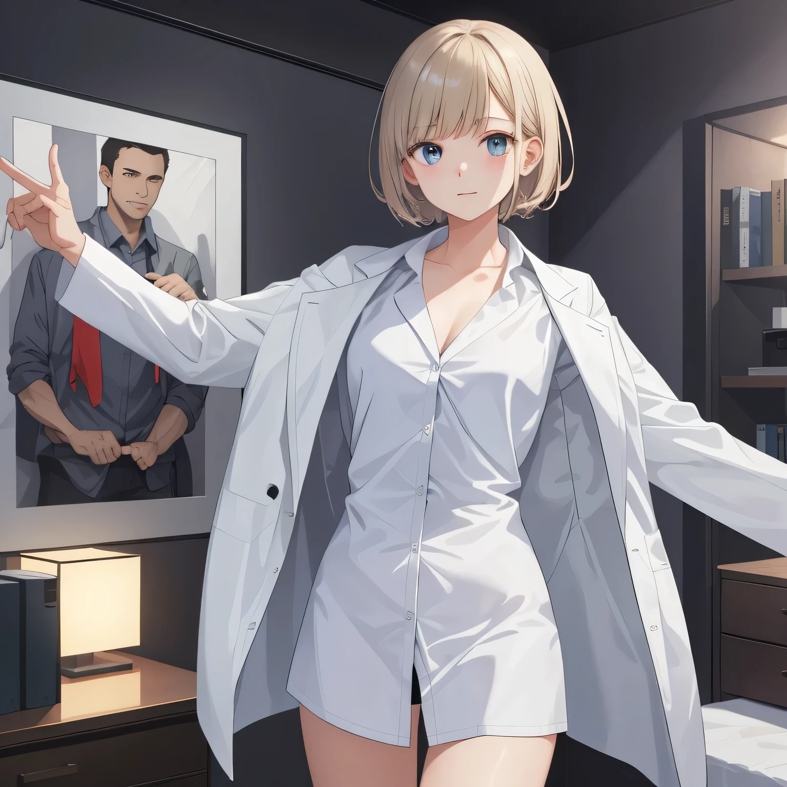 masterpiece, highest quality, One character, full_body, barefoot, white_background, (size: 1024x2048), (solve: 300dpi)