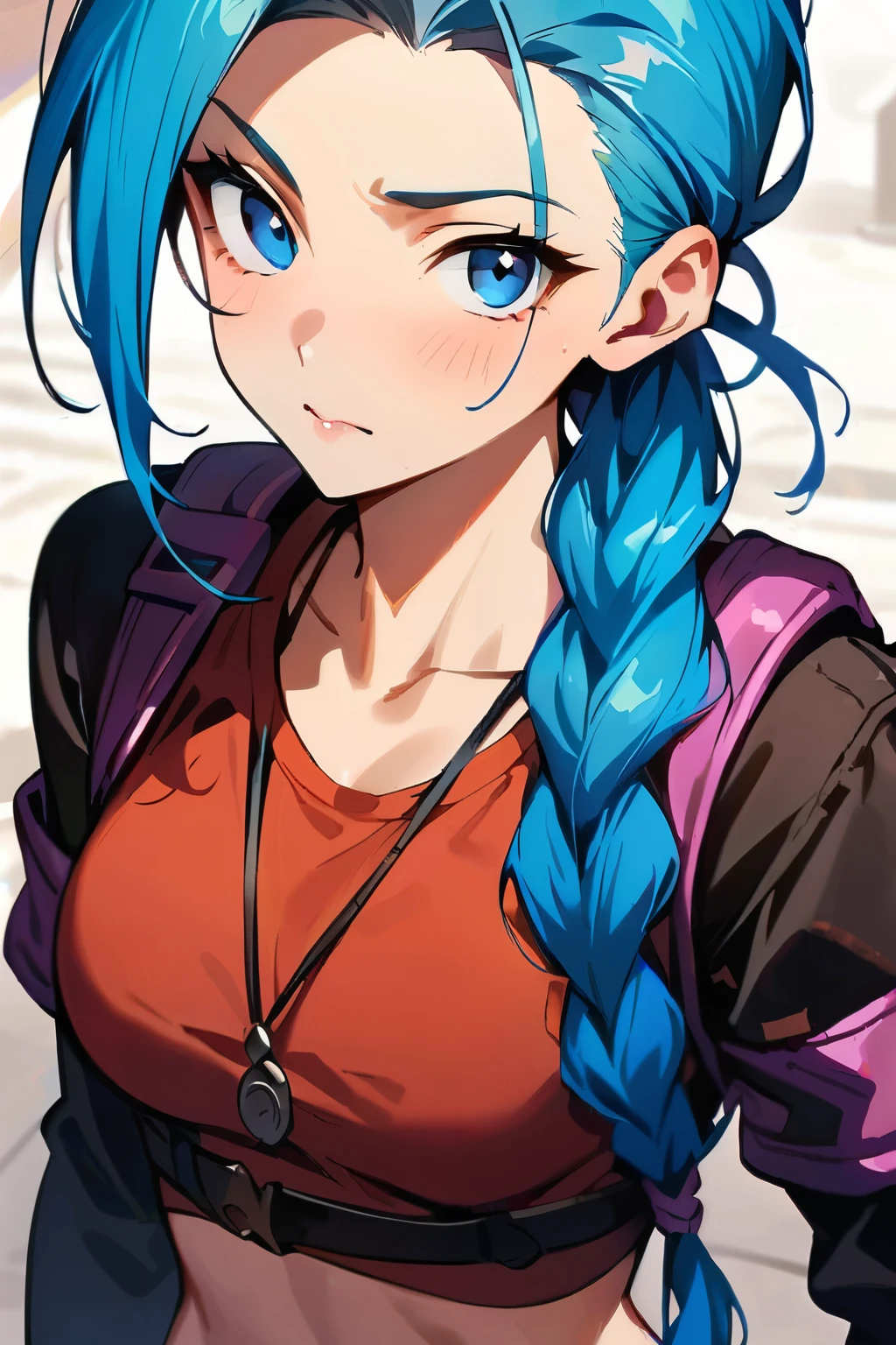 (masterpiece, best quality:1.2), Jinx, alone