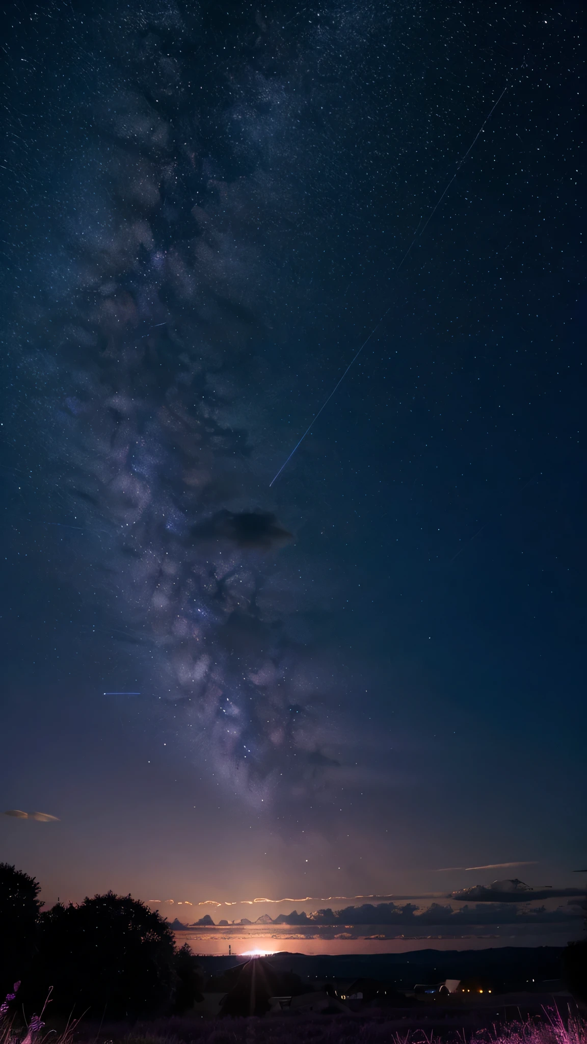 Universe stars shining dark blue sky purple sky pink sky white light quiet peaceful