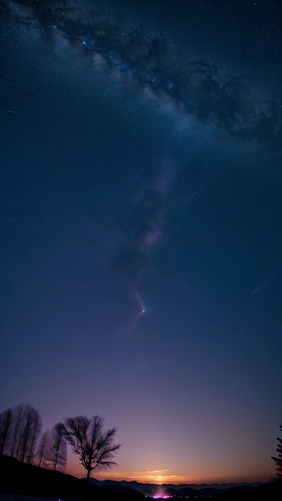 Universe stars shining dark blue sky purple sky pink sky white light quiet peaceful