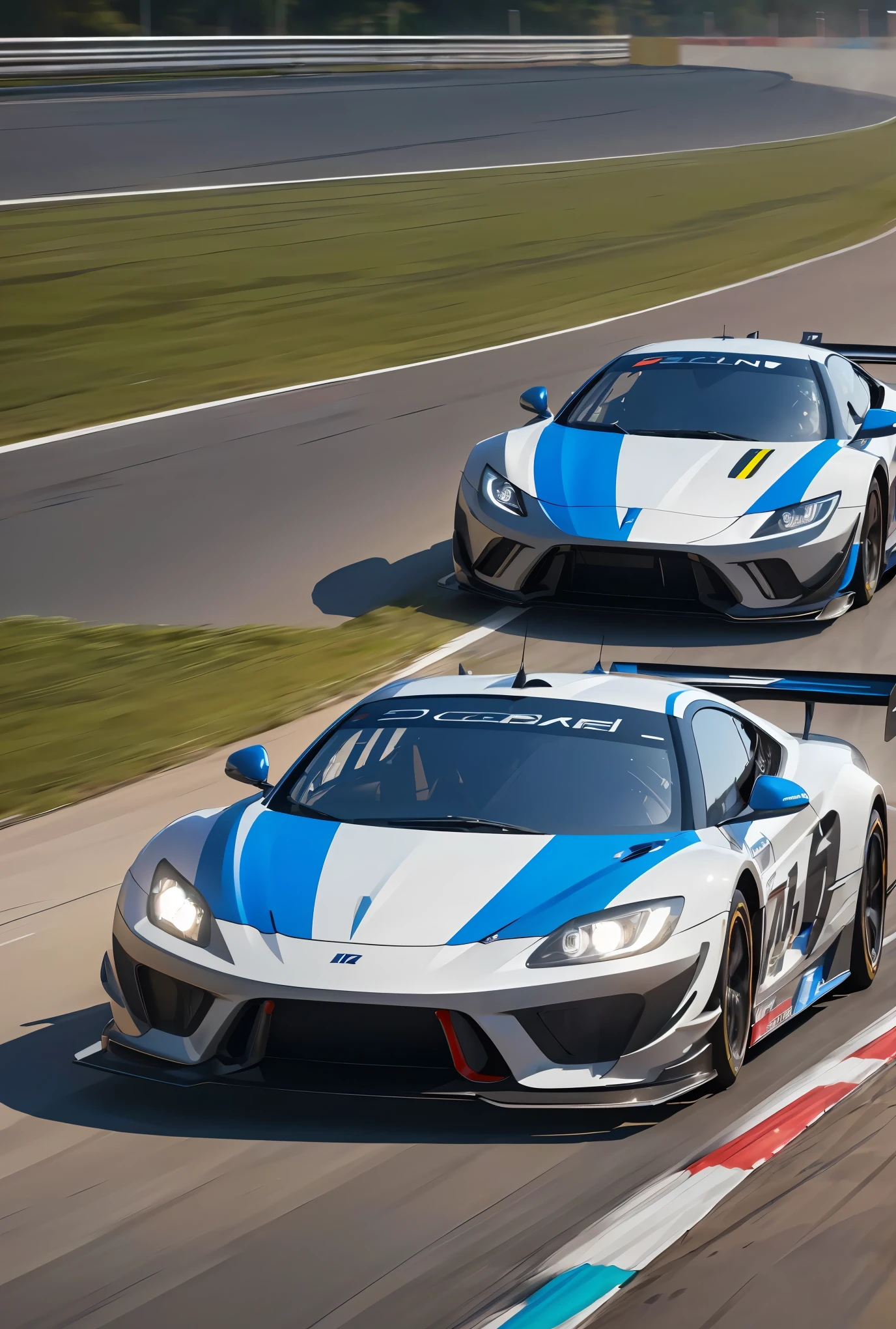 A racing car speeding on the track, sleek aerodynamic design, dynamic blur, cheering audience, intense competition,(best quality,4k,8k,highres,masterpiece:1.2),ultra-detailed,(realistic,photorealistic,photo-realistic:1.37),HDR,UHD,studio lighting,extreme detail description,professional,vivid colors,bokeh,automotive photography
