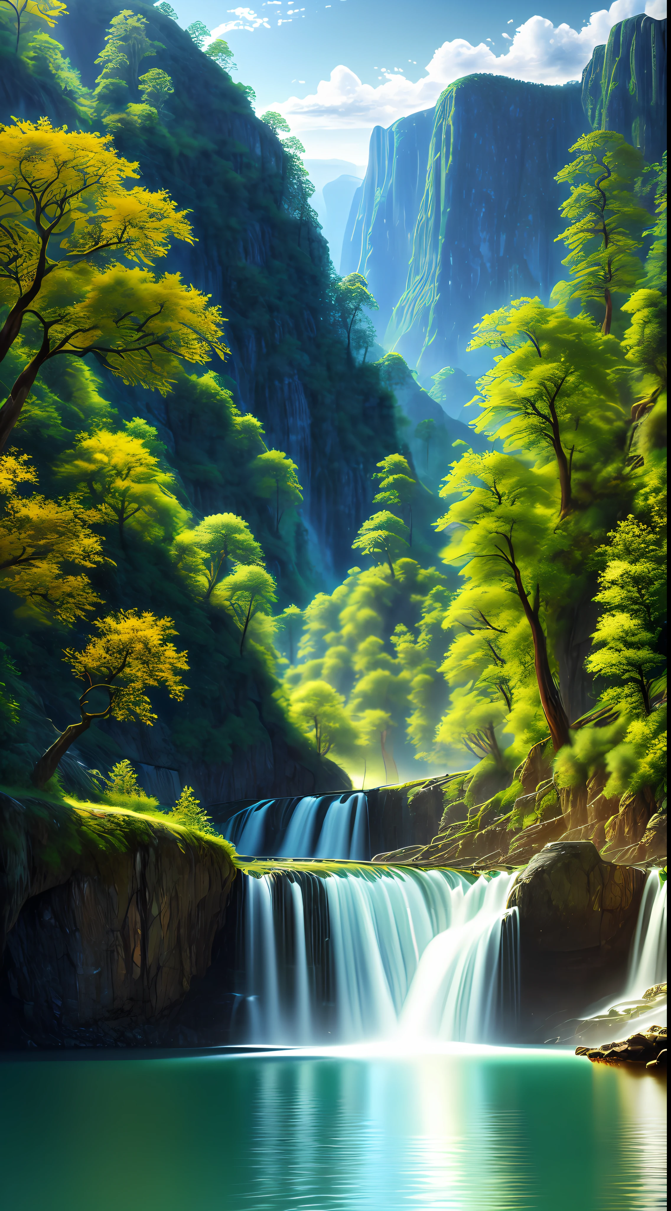 landscape, water (Extremely detailed CG unified 8k wallpaper), The most beautiful works of art in the world, Professional majestic oil painting, complex, high detail, sharp focus, dramatic, realistic painting