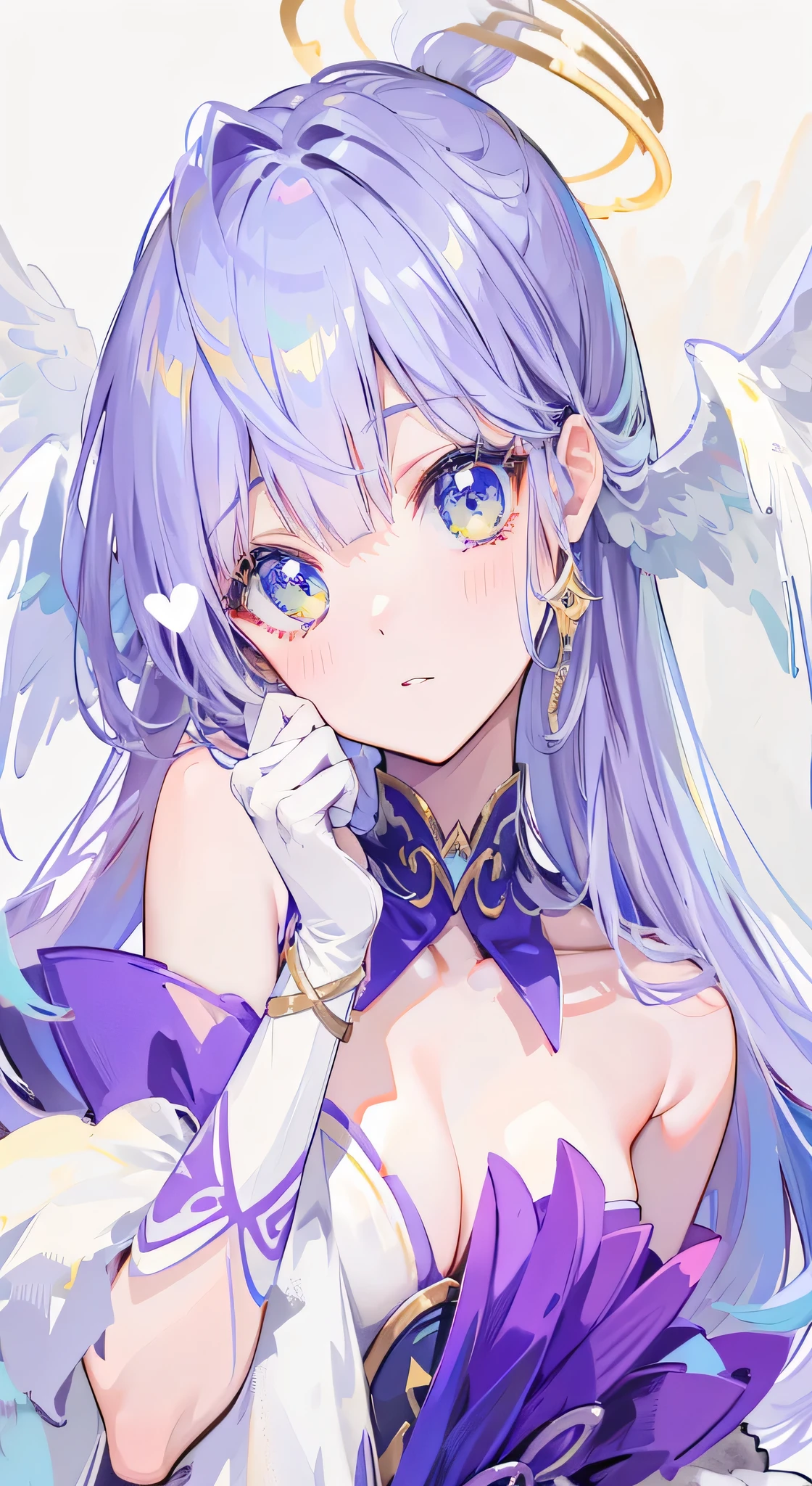 Angel wings anime girl with halo on head, Zodiac girl knight portrait, Detailed digital animation art, Beautiful anime portrait, cute anime girl portraits, Digital art on pixiv, beautiful anime girl, zero art, beautiful anime girl, cute anime girl, Cute anime waifu wearing nice clothes, Detailed anime art, cute anime girl portrait, clean Detailed anime art