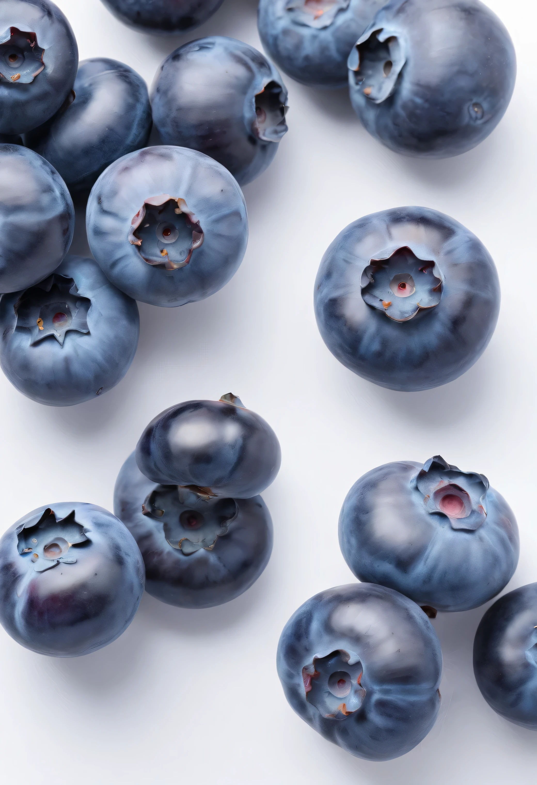 Blueberries, white background, food photography, product photo, magazine photo