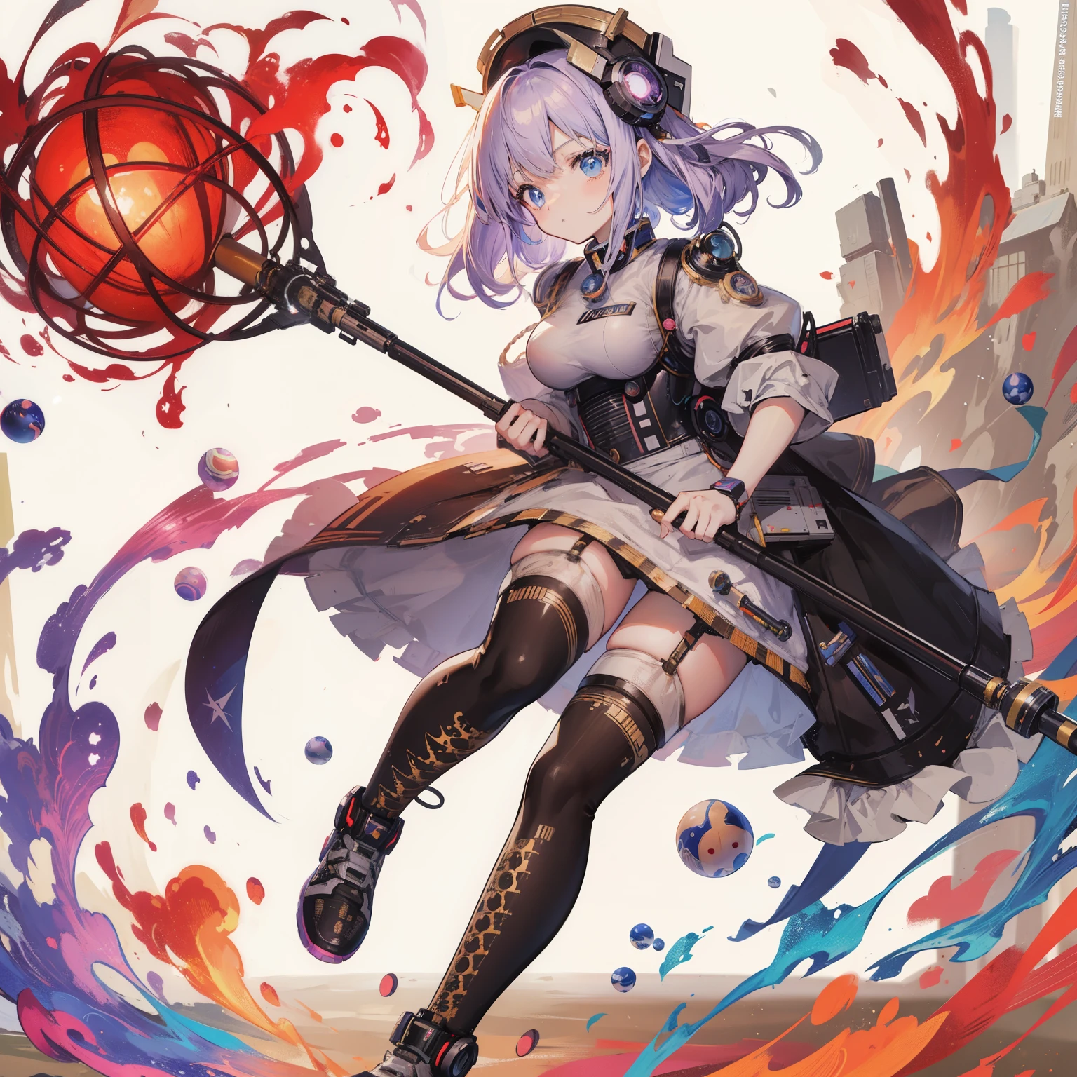 anime girl with a gun and planets in the background, portrait anime space cadet girl, anime manga robot!! anime girl, cyborg goddess of space, Best Anime 4K Kona-chan Wallpaper, galactic goddess, space girl, anime mecha aesthetics, anime style 4k, Anime robot and organic mixed together, anime girl with cosmic hair, mechanical aesthetic