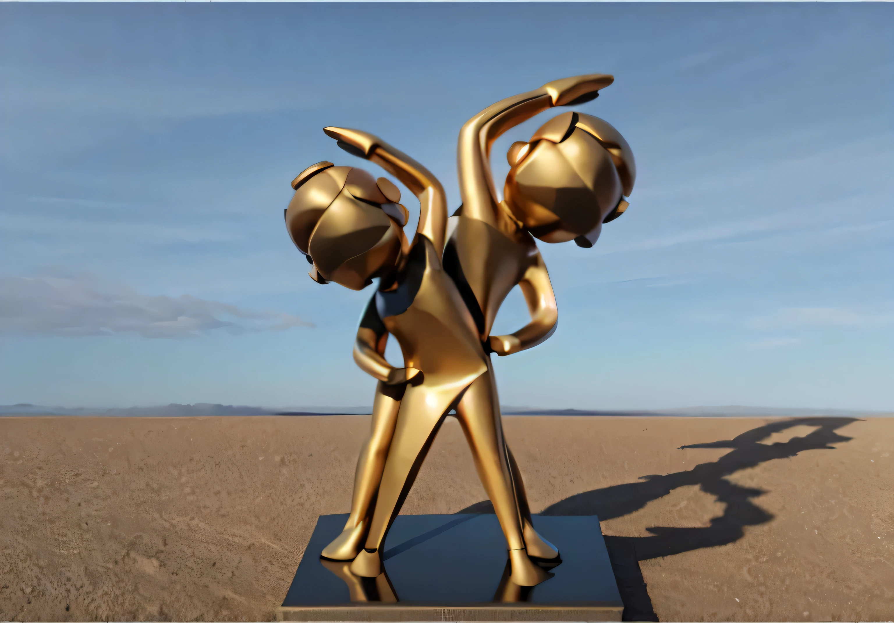 golden statue of man with, sculpture made of gold, 3 d sculpture 8 k octane rendering, 3 d sculpture octane rendering 8 k, inspired by Jeff Koons, Award-winning. octane rendering, Render in blender, Design in Blender, Ray tracing rendering, Award-winning cgi, Exist in corona, masterpiece. Render in blender