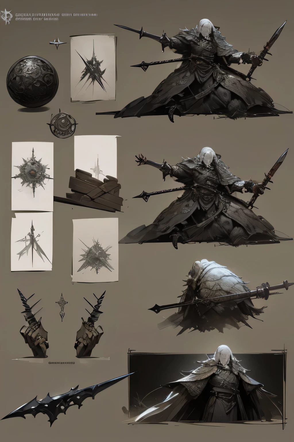 elden ring, dark souls, concept art sheet, items, weapons