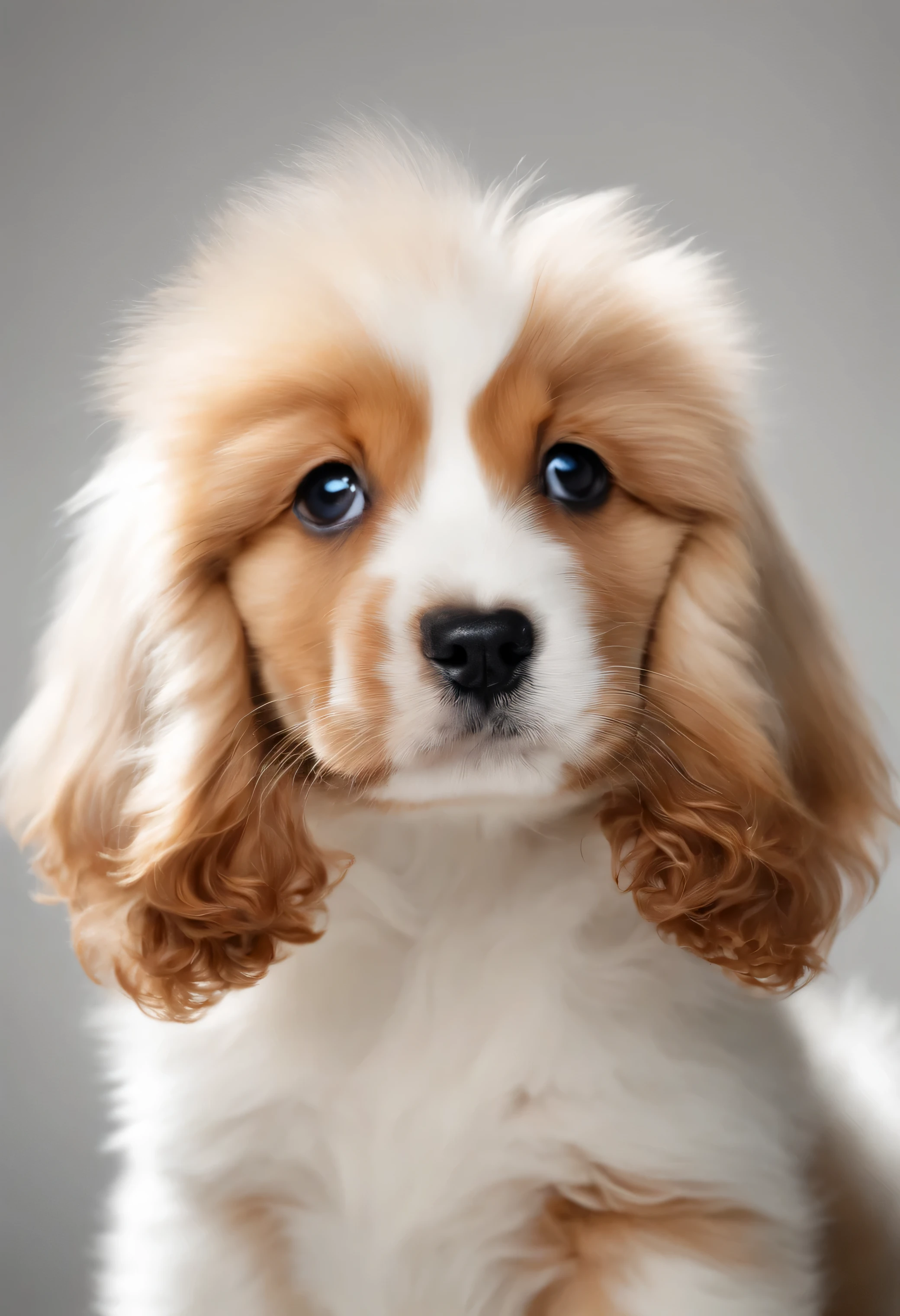 puppy, Sunny appearance, white background, 1 animal