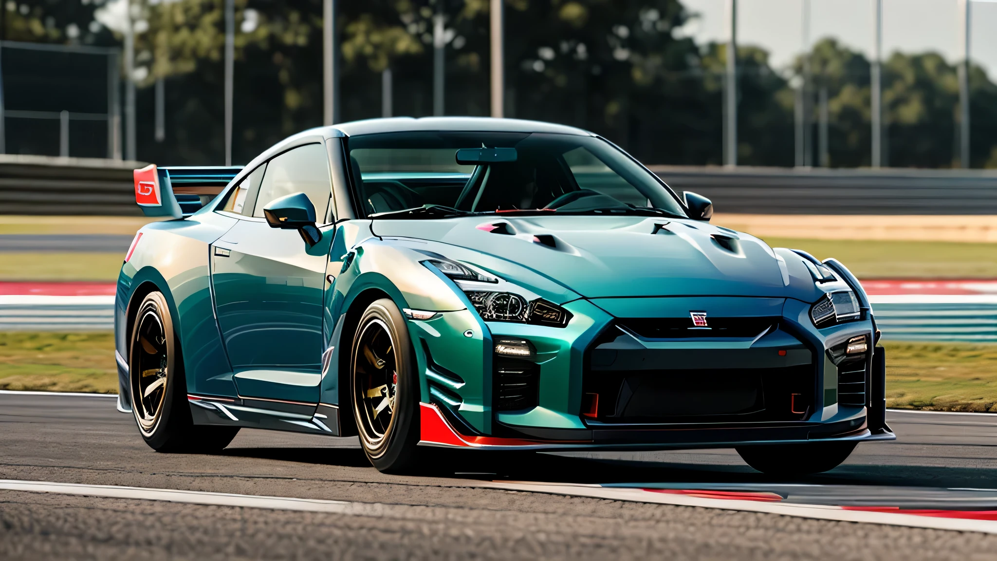 masterpiece、highest quality、High resolution、Nissan GT-R、Suzuka Circuit
