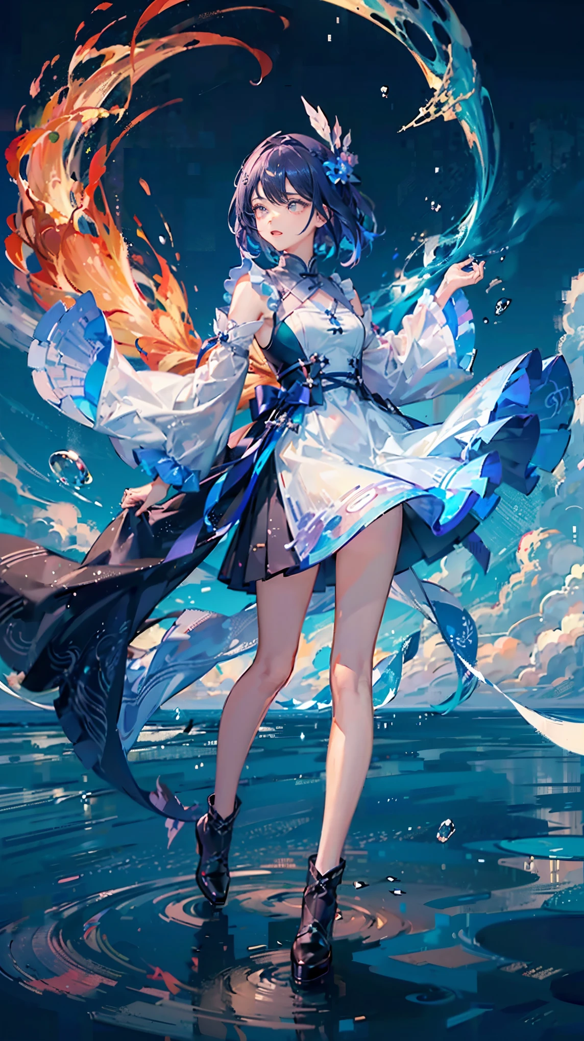 (Highest quality),(大师of作品),(Super detailed),(详细ofEye描述:1.0),(lens flare:1.0),(movie poster:1.0),(tarot card border:1.0),the portrait is cente红色of,(close up:1.0),(nagative space:0.8),(negative space:1.6),(独自of),(漂浮of 丰富多彩of {wind|water magic|墨water|water晶s|ice|fire|fire焰|lightning|Internet|rock|sand|particle|sparkling|Blood}:1.0),(many 丰富多彩of {soap bubbles|cloud|thorns|peak|vine|current|spiral|halos|wing|tattoo|立direction体|octahedron}:1.0),(漂浮of {红色of|绿色of|蓝色of|aqua|紫色of|黄色of|黑色of|白色of|灰色of|p墨water|tangerine|lime} {ribbon|feather|particle|blade|droplet|snowflakes|Soft balls}:1.0),({water晶|ice|fire|fire焰|wind|water|Earth|Stone|space|music|Sonic|vortex} {magic|wing}:1.0), ({light追踪,发光of|斑驳of阳光,light,Caustics|night,黑色of theme|mystery,weird|easy going,柔和of}:1.2), ({丰富多彩of|彩虹色of|multicolo红色of}:1.0),(美丽细致of光芒:1.0),({Leaning forward|lean back|tilt to one side|}:1.2),{(Smile:1.0)|(giggle:1.0)|(grim expression:1.0)},({小of|小of||lips,eyelash}:1.0),{(open mouth:1.0)|(Keep your mouth shut:1.0)|},({eyelash|Eyehadow||}),{一隻Eye閉著|||},({红色of|绿色of|蓝色of|aqua|紫色of|of|黑色of|白色of|灰色of|p墨water|tangerine|lime} hair:1.4),({短of|长of|中等of} hair:1.0),({from below|from above|from the side|from behind|Facing the audience}:1.3),(halo:1.3),(head tilt:1.0),(dynamic poses:1.1),(asymmetrical hair:1.2),({红色of|绿色of|蓝色of|aqua|紫色of|of|黑色of|白色of|灰色of|p墨water|tangerine|lime} {armor|skirt|colla红色of shirt|suit|full outfit}:1.0),({正式of|army|technical clothing|都市wind格|随意of,随意of clothes|fantasy,magician|野性of,部落of|science fiction,futuristic}),({Plaid skirt|laye红色of skirt|puffy skirt|tights|trousers|短ofs}),({红色of|绿色of|蓝色of|aqua|紫色of|of|黑色of|白色of|灰色of|p墨water|tangerine|lime} {Eye|Eye|student}:1.4),{(forehead:1.5),Asymmetric bangs|side fringe|hair between Eye|blunt bangs|Scan your bangs},{one eye cove红色of|ponytail|High double ponytail|||},{straight hair|wavy hair|drill hair||},{长of coat|suit jacket|Cloak|sweater|tie||},{(漂浮of cape:1.0),|}({fox ears, fox girl|吸Blood鬼, bat wing|pointed ears,(Elf:0.5)||}:1.1),({abstract background|City,skyscrapers|forest,garden|castle|shrine|cave,underground|swamp|lake|winter|alien planet|}:1.4),({indoors,in|outdoor,external}:1.1),{2$$witch hat|straw hat|crown|crown|Glasses|Glasses|hearing equipment|hair flower|hairpin|hair bow|||},({sitting|flight|jump|layout|standing|standing on one leg}:1.1),({colo红色of skin|白色of skin|蓝色of skin|pale skin|tan|有光泽of皮肤|dark skin||}:1.1),({whole body|Upper body|portrait|}:1.25),{direction, skin direction|Tongue|frown|咬lips|th墨watering|||||}, {empty Eye| symbol-shaped student, heart-shaped student| slit student, + +|||||},medium breasts