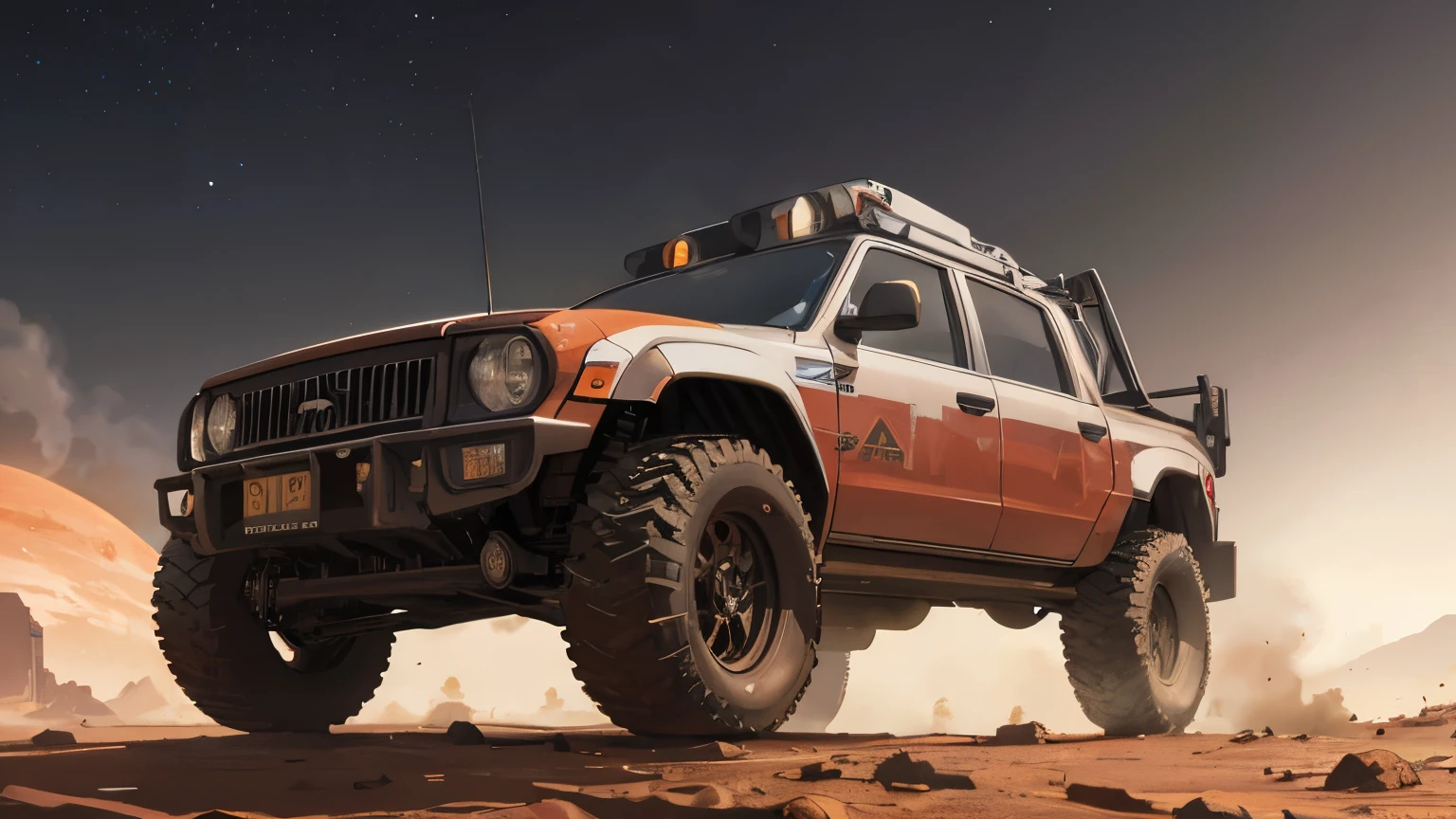 Mars science fiction vehicle，4k，Realistic style，