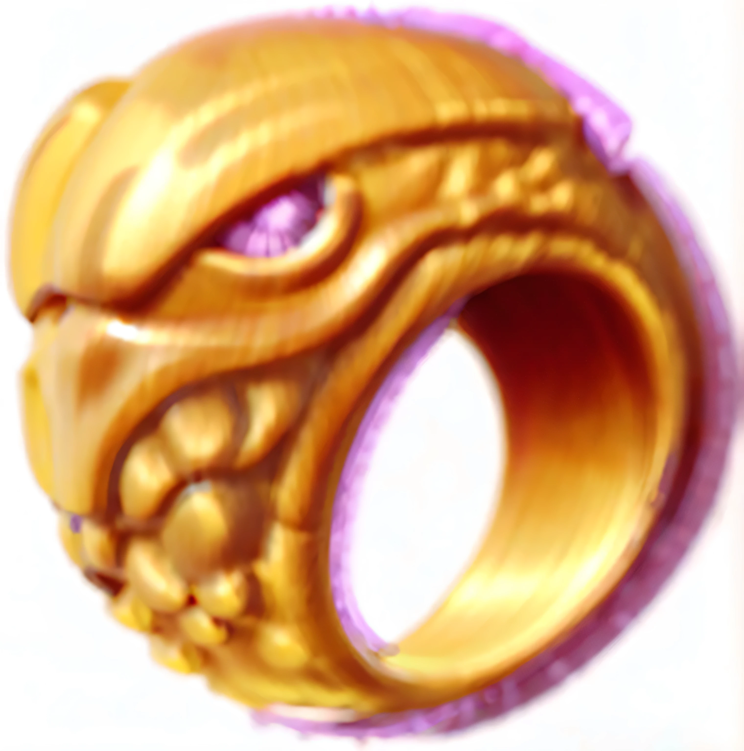 golden eagle ring,Purple gemstone eyes,Purple reflective,actual