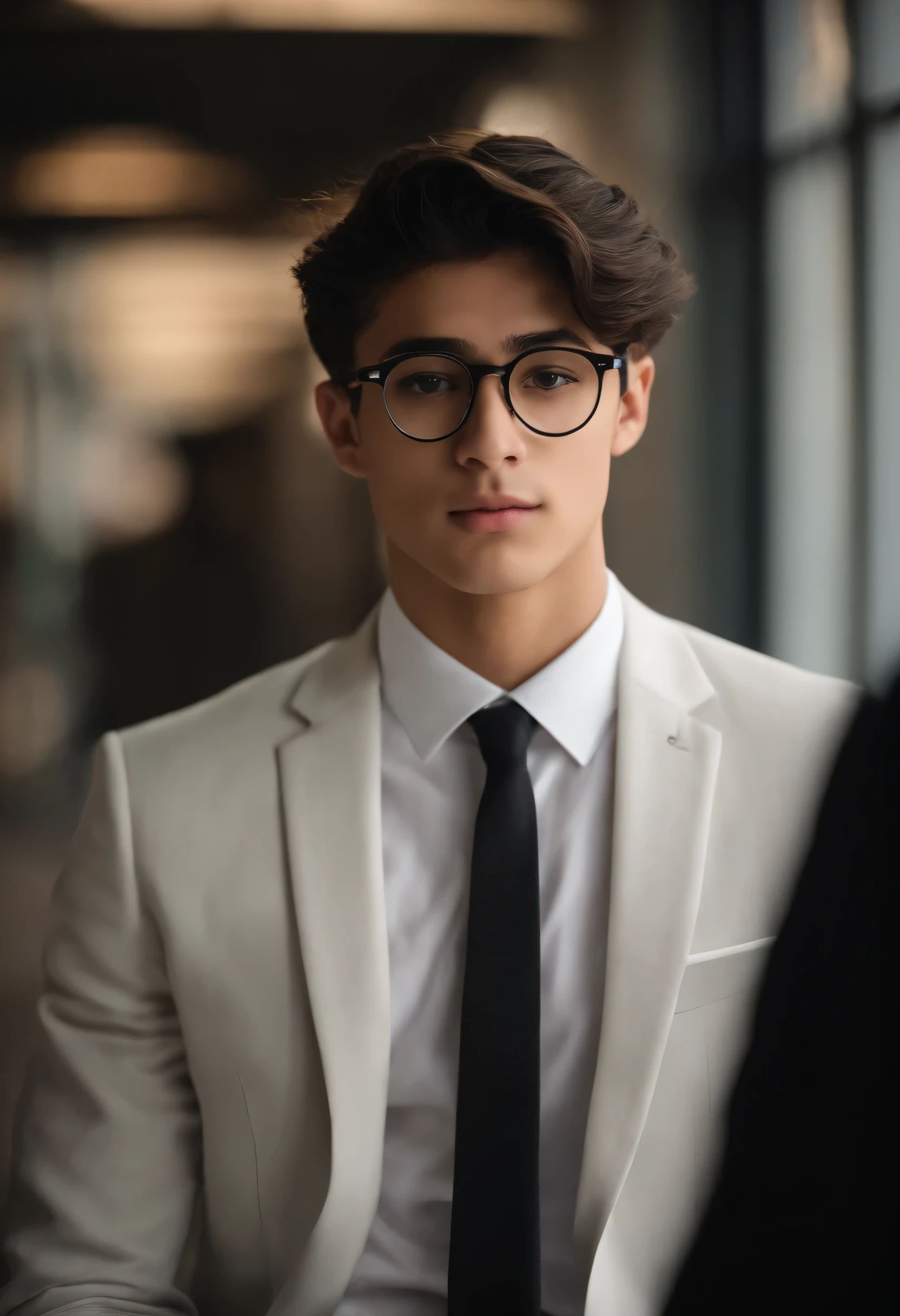 Alphad teenager boy in suit ,18 years of age, wearing a suit and a tie, eye spectacles, eye spectacles wearing a suit and a tie, subject detail: wear suit, Wearing a suit and tie, dressed in a suit, dressed in a suit, wear suit, wearing robes and neckties, Suit and tie, wear suit, wearing a strict business suit, wearing black suits