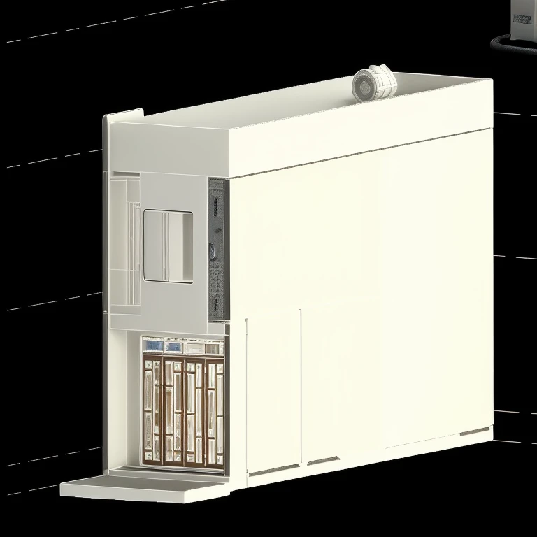 there is a computer and a printer on a desk in a room, mid-view, frontview, orthographic 3d rendering, rendered 3d model, detailed rendering, 3d model, 3 d model, 3 d rendering, 3d rendering, front-view, detailed 3d render, detailed 3 d render, 3d finalrender, 3 d finalrender