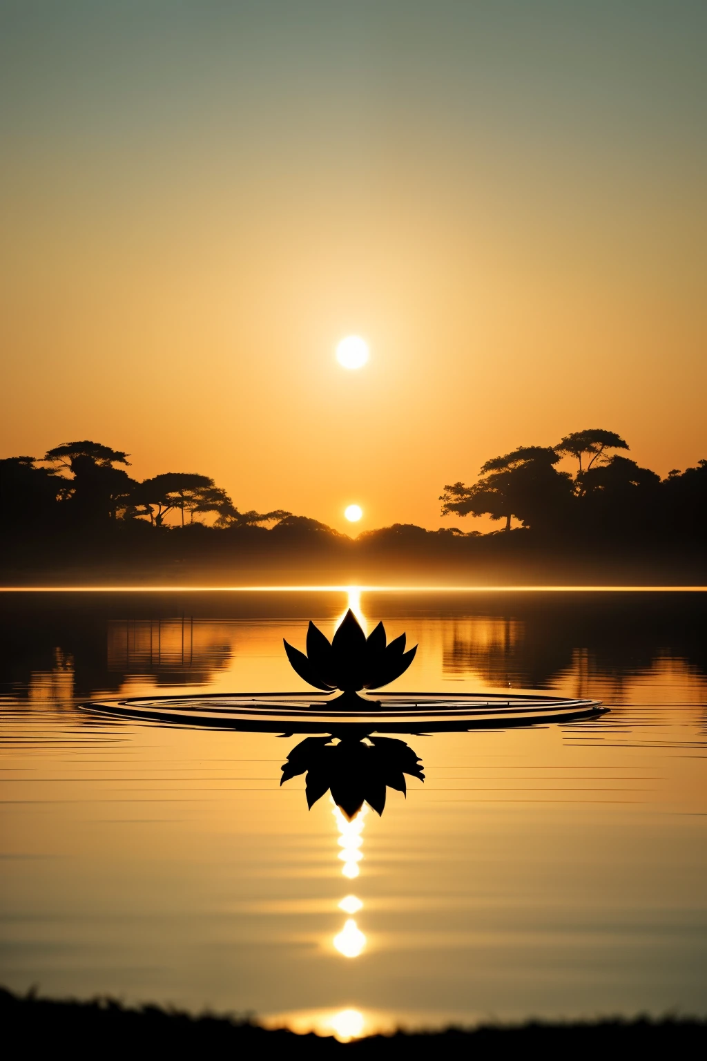 Amidst the tranquil expanse of a still lake, an alluring silhouette emerges in the high contrast, black and white color palette (silhouette: 1.5). With strong dynamics, the mysterious figure is enshrouded in an enigmatic atmosphere, evoking a sense of intrigue and wonder. The scene is lit with movie-like intensity, casting long shadows and playing with light and dark.
At the center of this captivating tableau, a delicate lotus flower blooms, its petals unfurling gracefully in the serene water. Among its lush green foliage, lotus leaves glisten, reflecting the ethereal beauty of