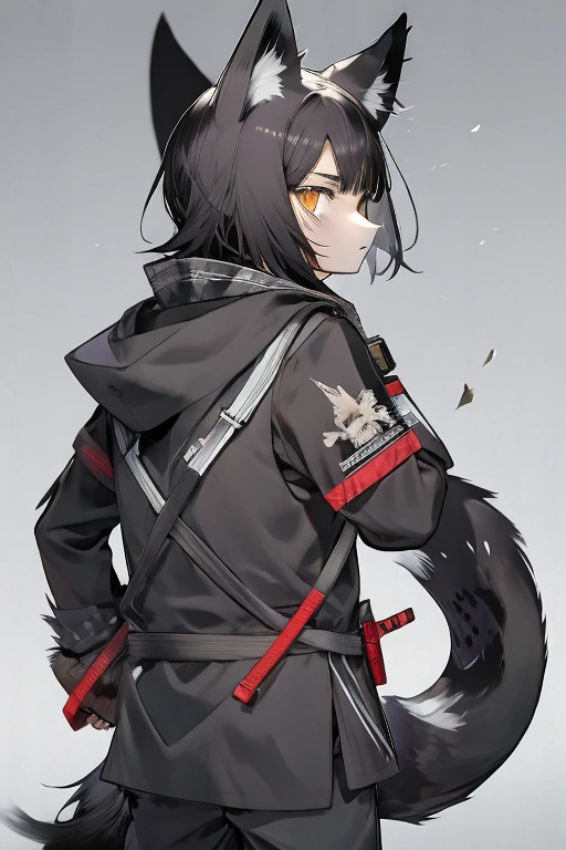 ((sad face four legged monster, Animals, fox head, wolf carcass, owl back wing, tail snake)),