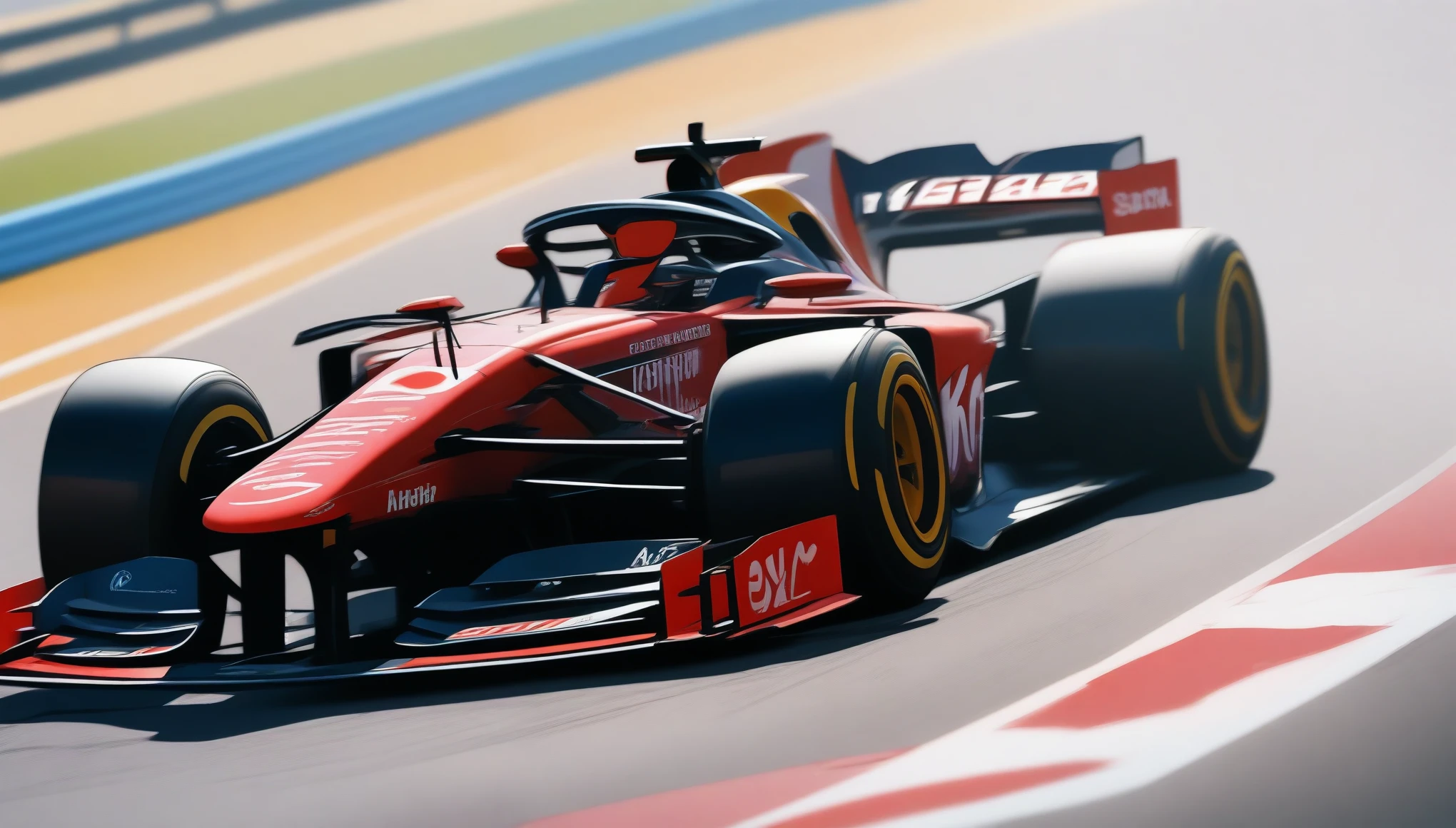 (masterpiece, best quality:1.2), photorealistic, sharp focus, F1 Racing