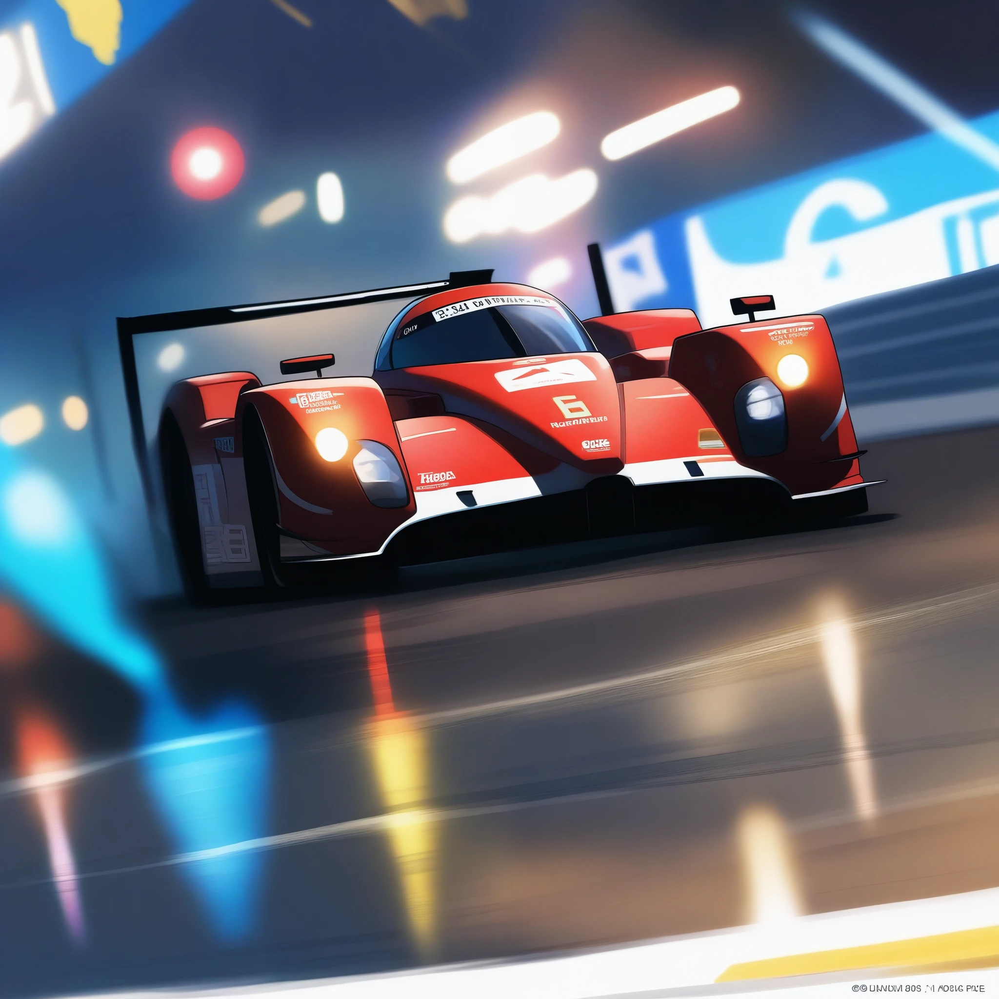 (masterpiece, best quality:1.2), photorealistic, sharp focus, Le Mans 24 Hours race