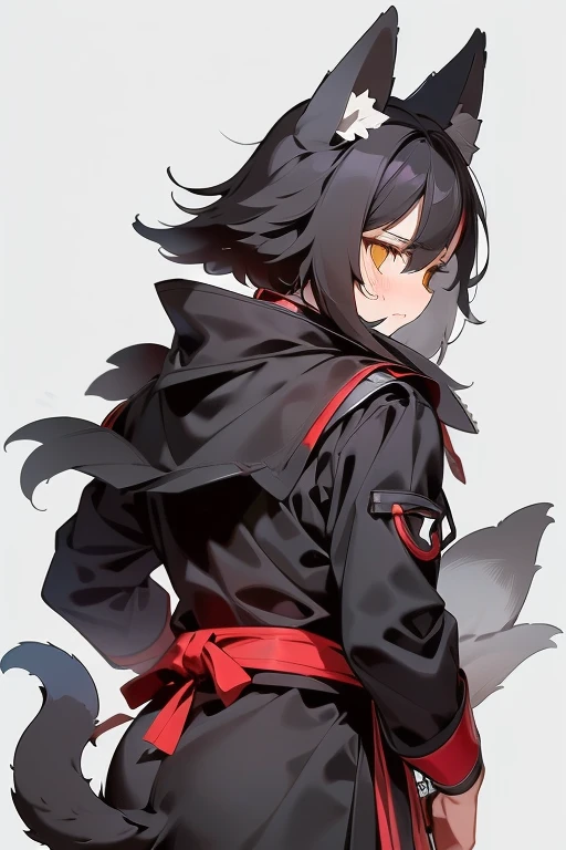 ((Sad face, four-legged monster, Animals, fox head, wolf carcass, owl back wing, tail snake)),