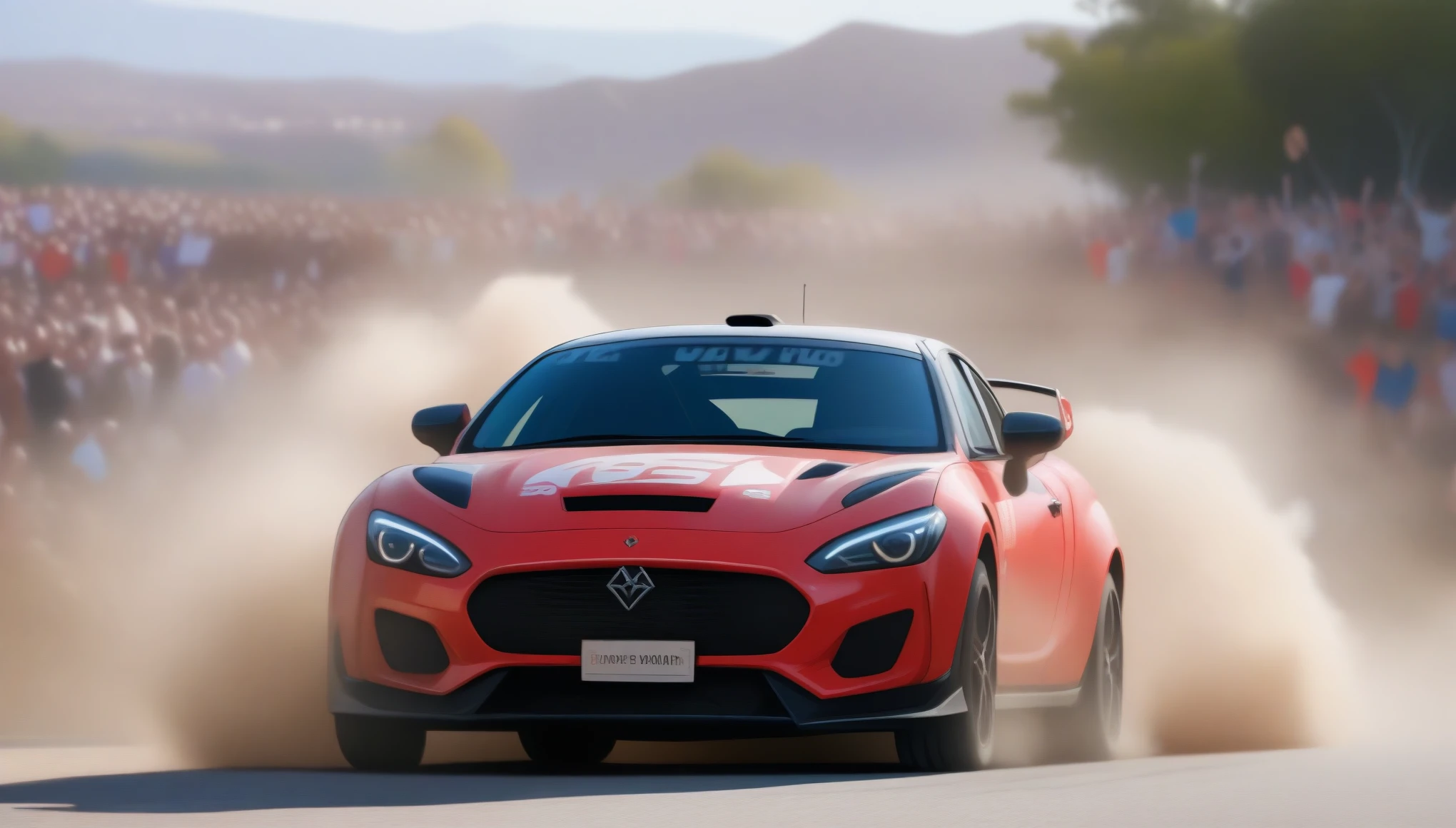 (masterpiece, best quality:1.2), photorealistic, sharp focus, Rally cars on mud