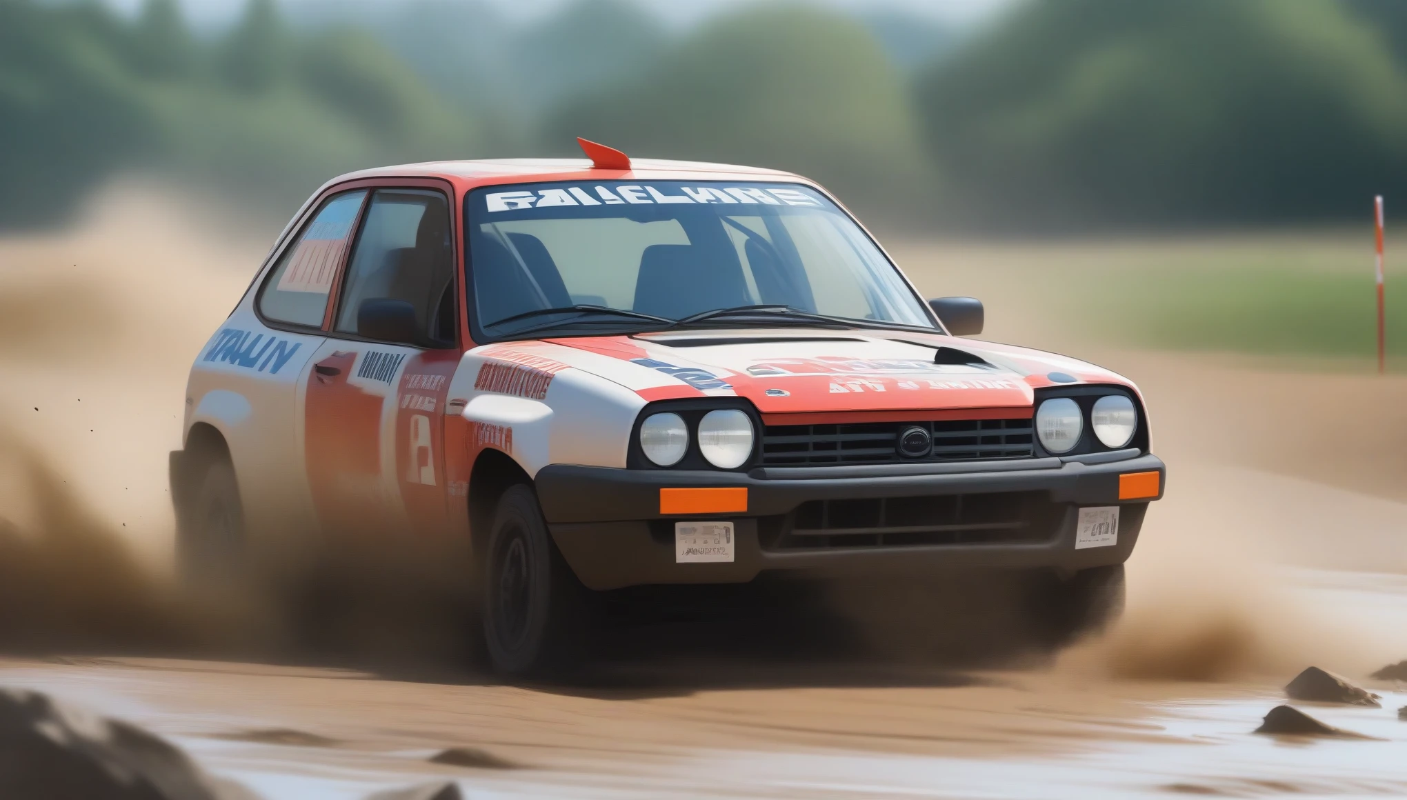 (masterpiece, best quality:1.2), photorealistic, sharp focus, Rally cars on mud