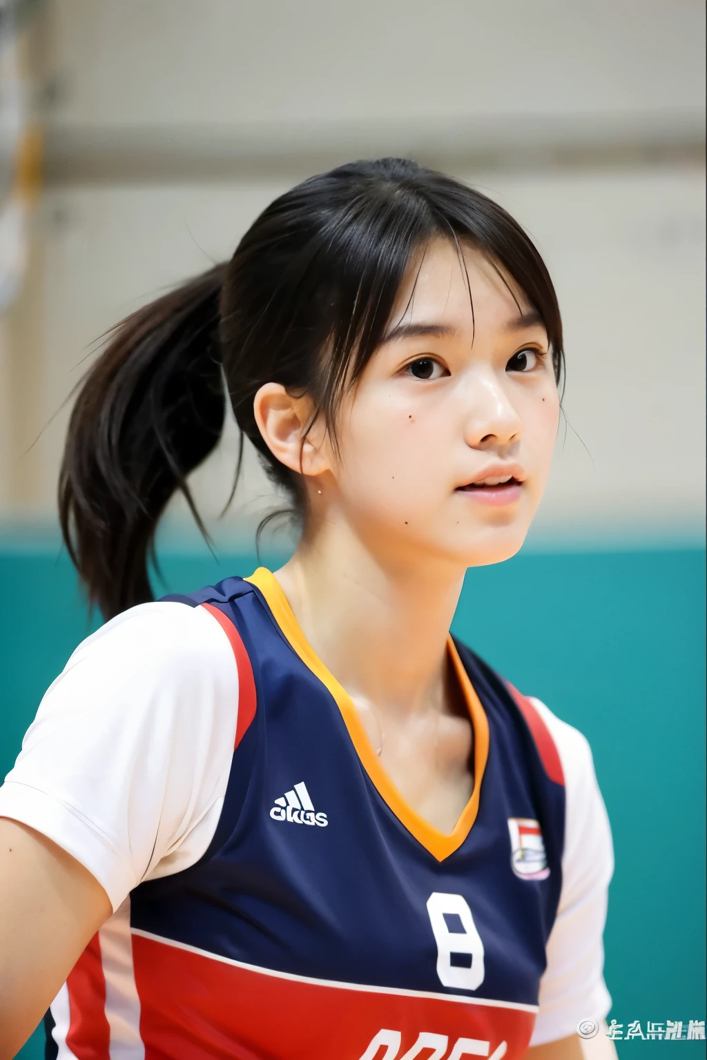 ((highest quality)), ((masterpiece)), (be familiar with), perfect face,belongs to the volleyball club、You can tell the style just by looking at it