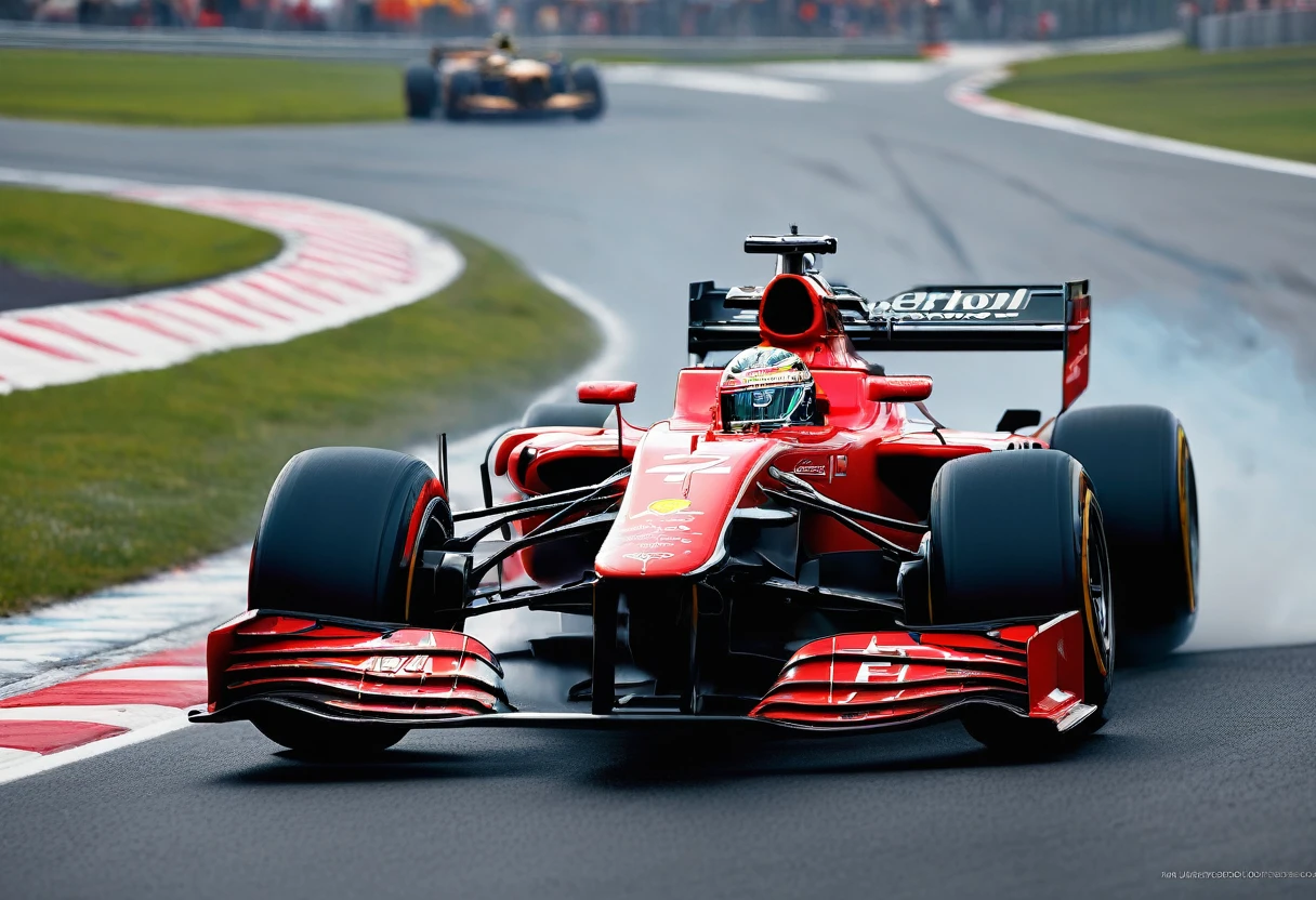 (masterpiece, best quality:1.2), photorealistic, sharp focus, F1 Racing Car