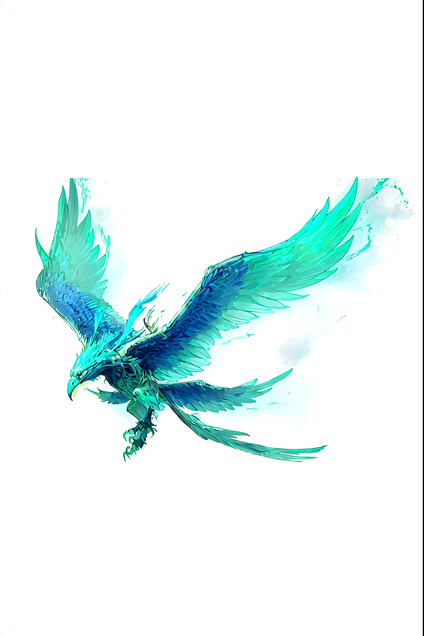 Raptor illustration with open wings and claws, an eagle flying, an eagle, eagle, eagle wings, With wings. Super detailed, black aarakocra eagle warlord, majestic symmetrical eagle wings, eagle翼, Realistic illustration, High detail illustration, Griffin, Highly detailed digital artwork, eagle logo, Detailed crow illustration, white eagle icon，special effects，发光的eagle，white background