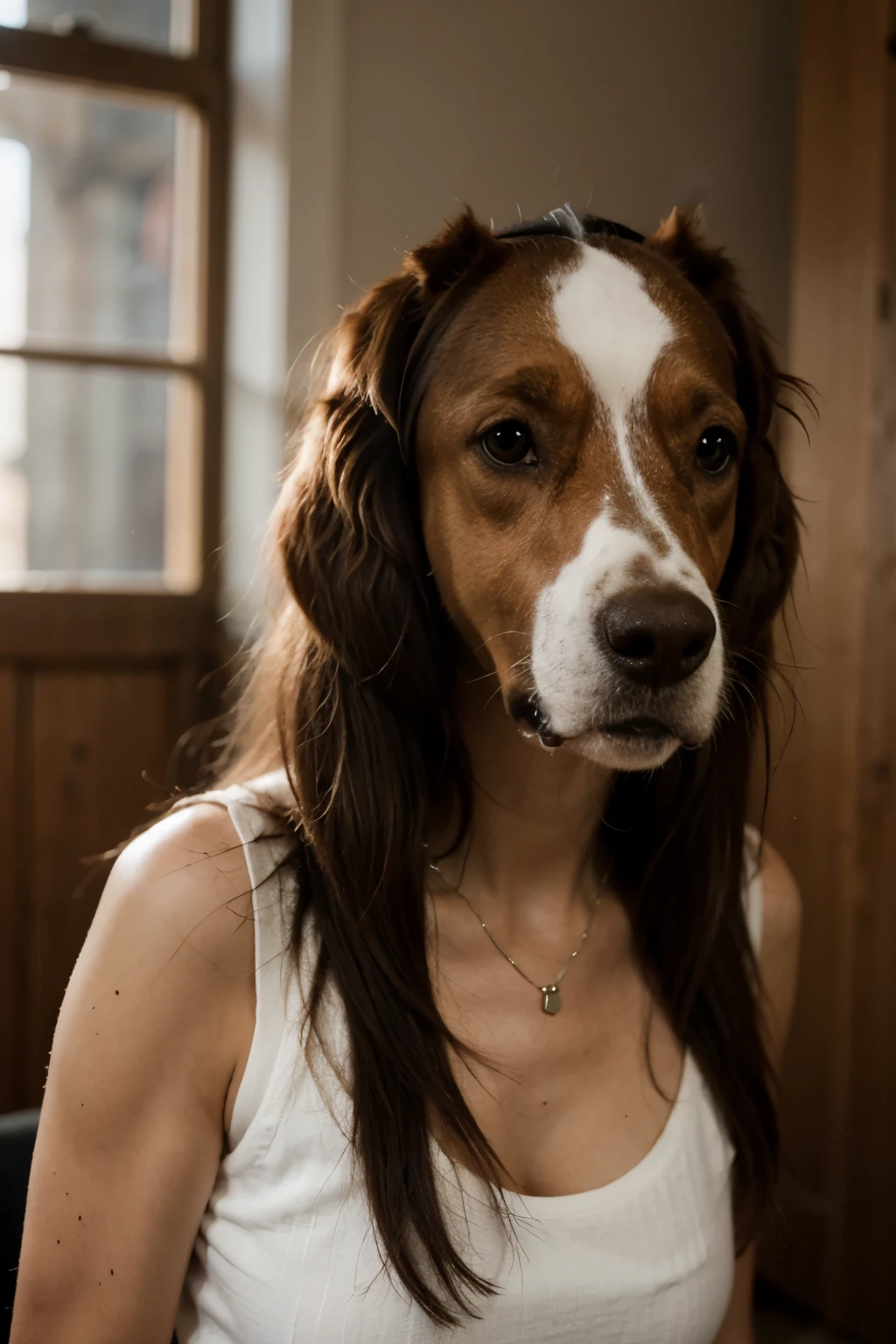 (make a horse with a dog face