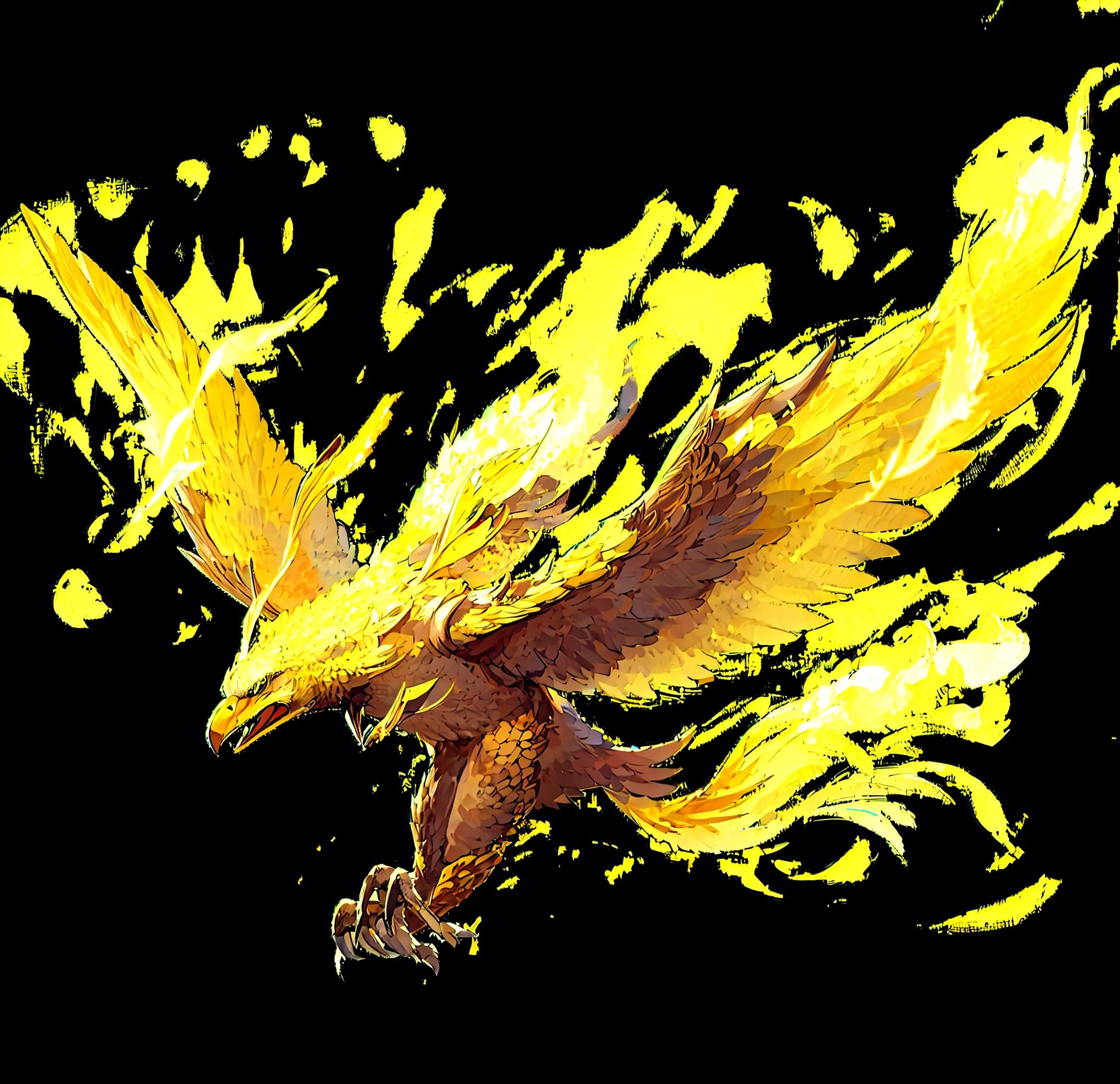 Raptor illustration with open wings and claws, an eagle flying, an eagle, eagle, eagle wings, With wings. Super detailed, black aarakocra eagle warlord, majestic symmetrical eagle wings, eagle翼, Realistic illustration, High detail illustration, Griffin, Highly detailed digital artwork, eagle logo, Detailed crow illustration, white eagle icon，special effects，发光的eagle，white background