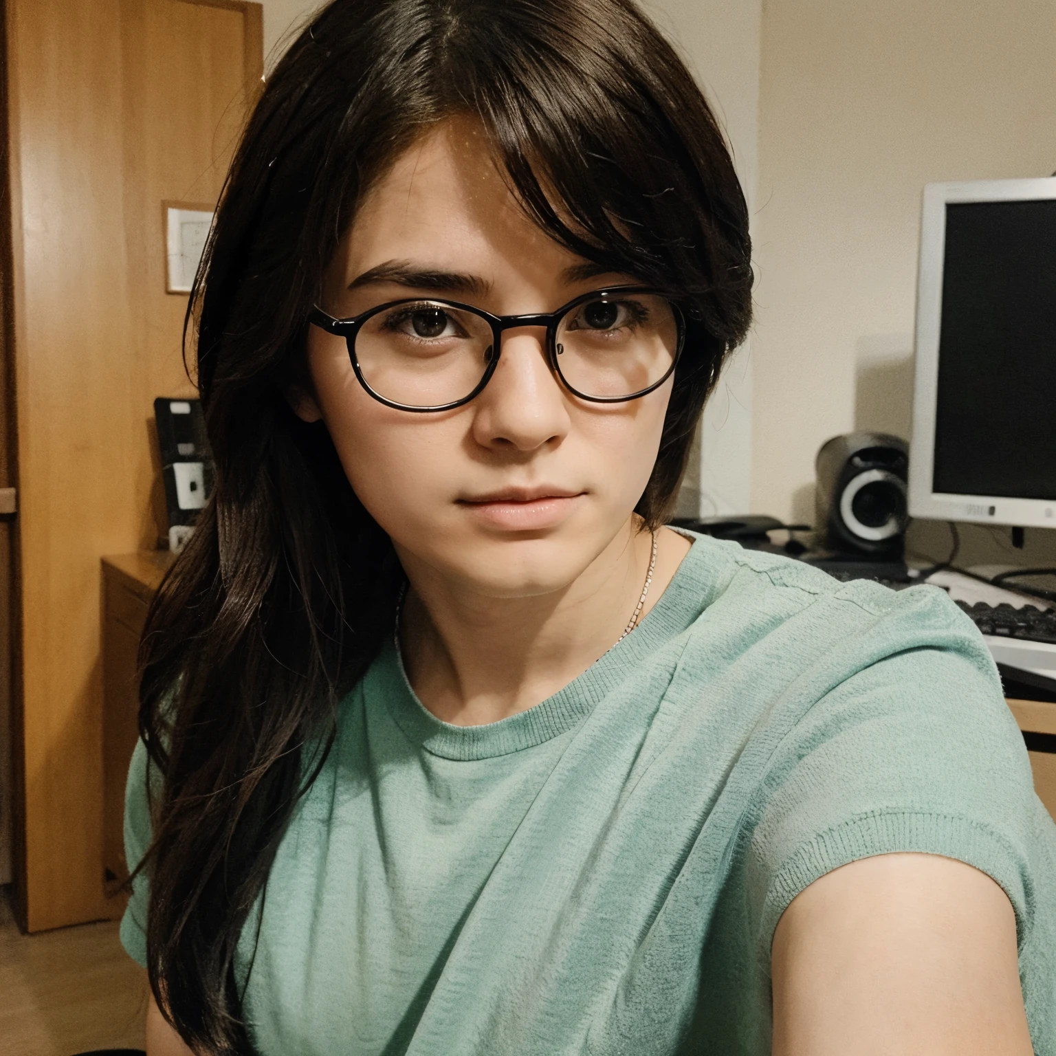 Man in studio_ghibli_anime_style style with glasses