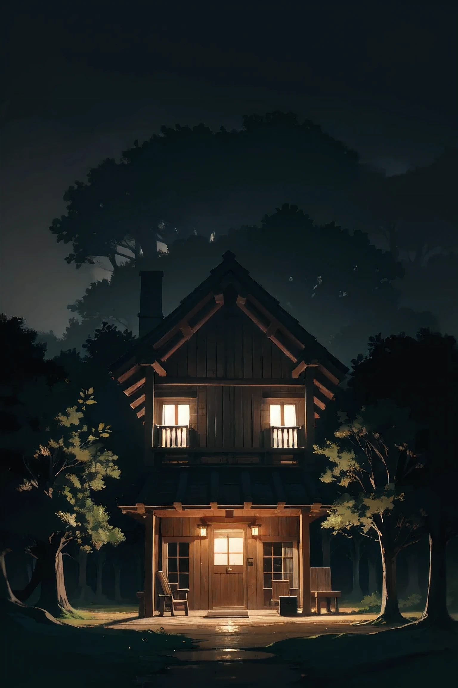 wooden house ,forest of darkness