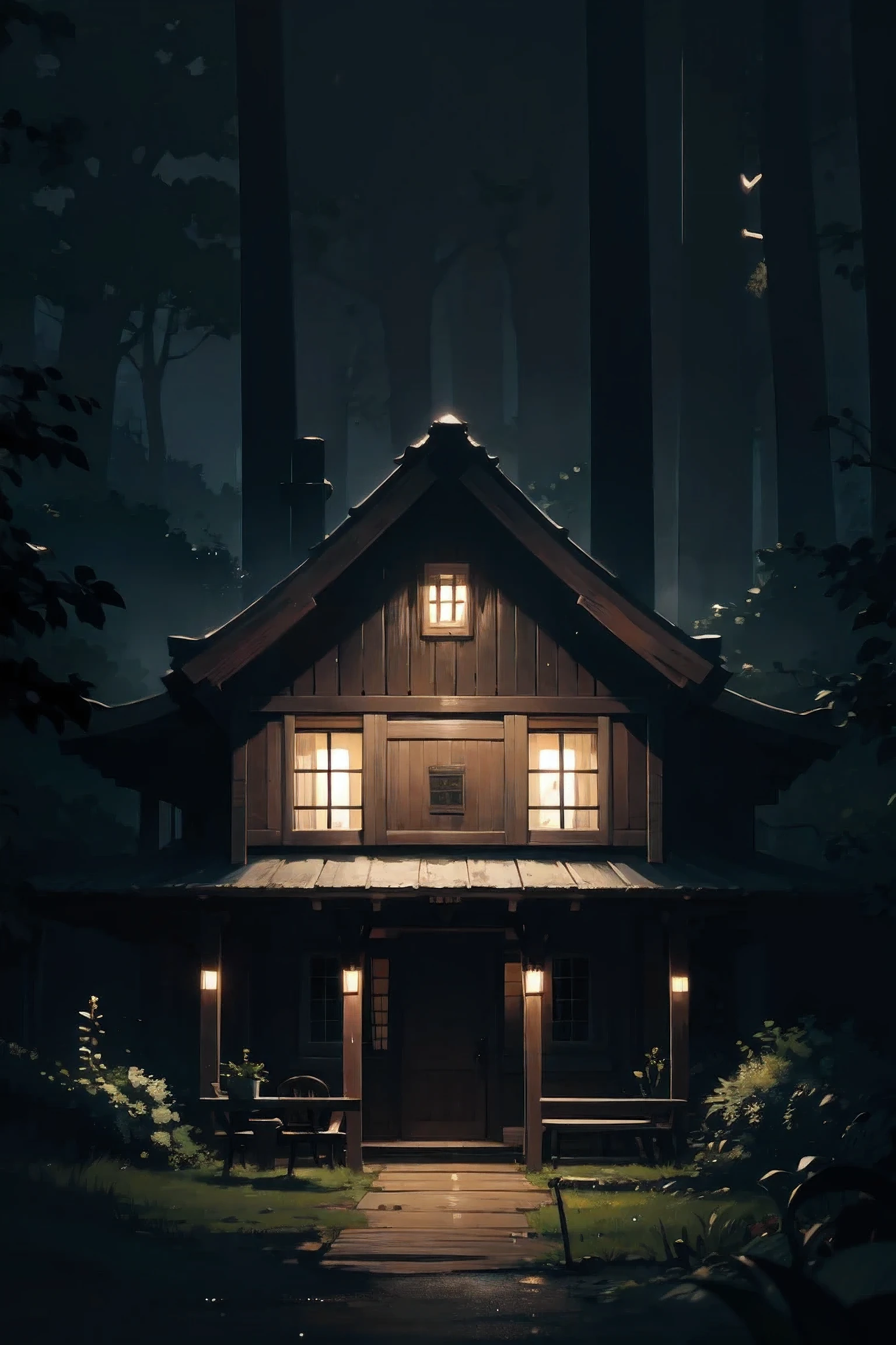 wooden house ,forest of darkness