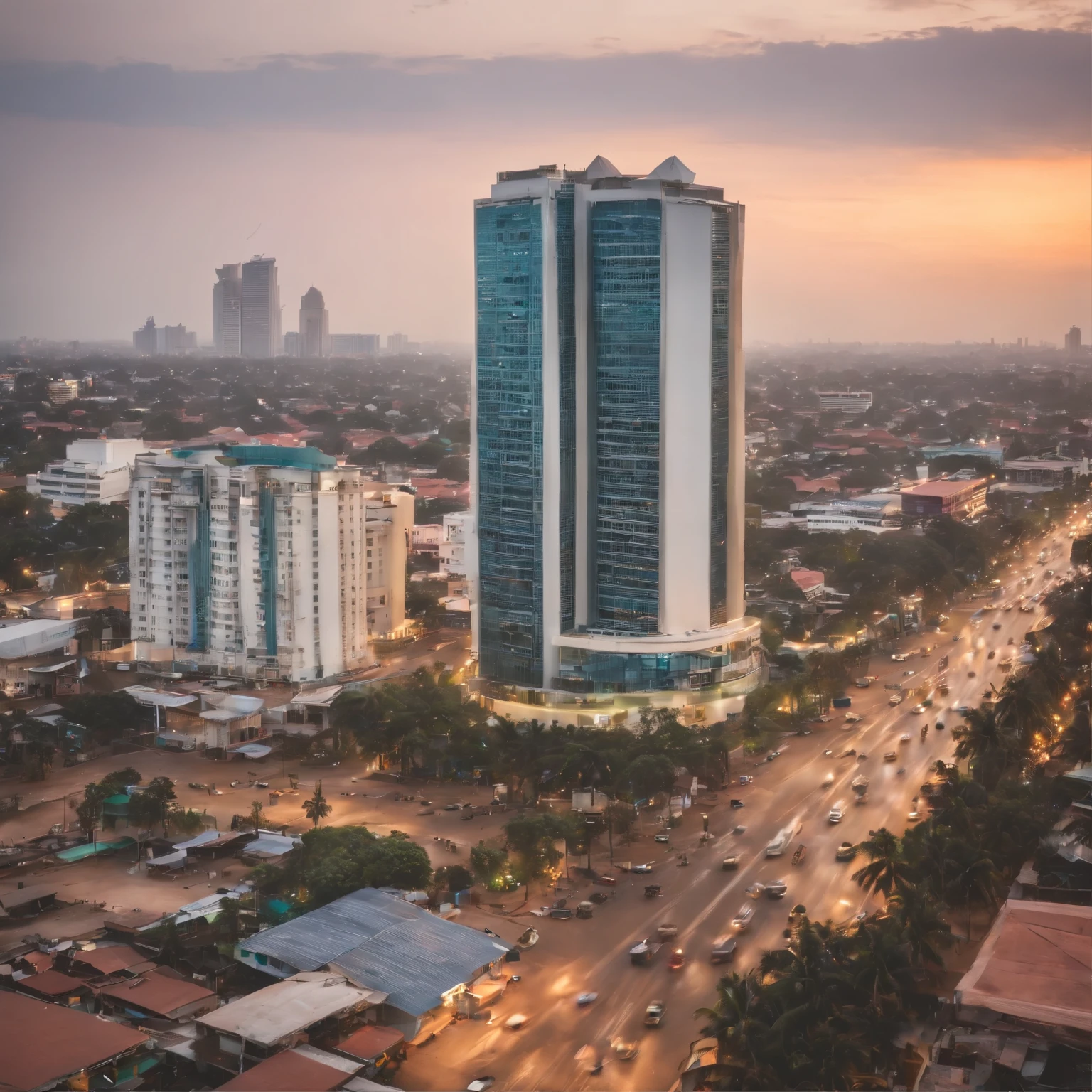 Modern Phnom Penh city in 2050