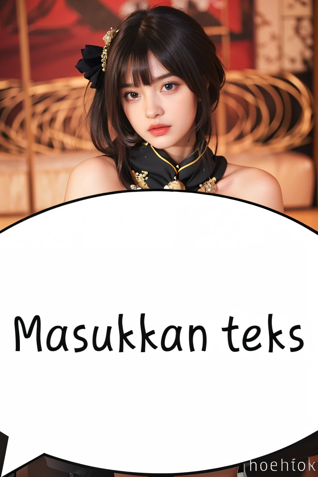 (photorealistic:1.4), best quality, masterpiece, ultra high res, 1girl, (detailed face:1.2), (detailed eyes:1.2), (detailed hair:1.2), (detailed clothes:1.2), 4k, (detailed color:1.2), Ultra detail texture, ulta detail, ultra hight, realistic, 16k, perfect body, bobs, full body, 1 woman, bokeh, detail eyes, detail face, black hair, scarf