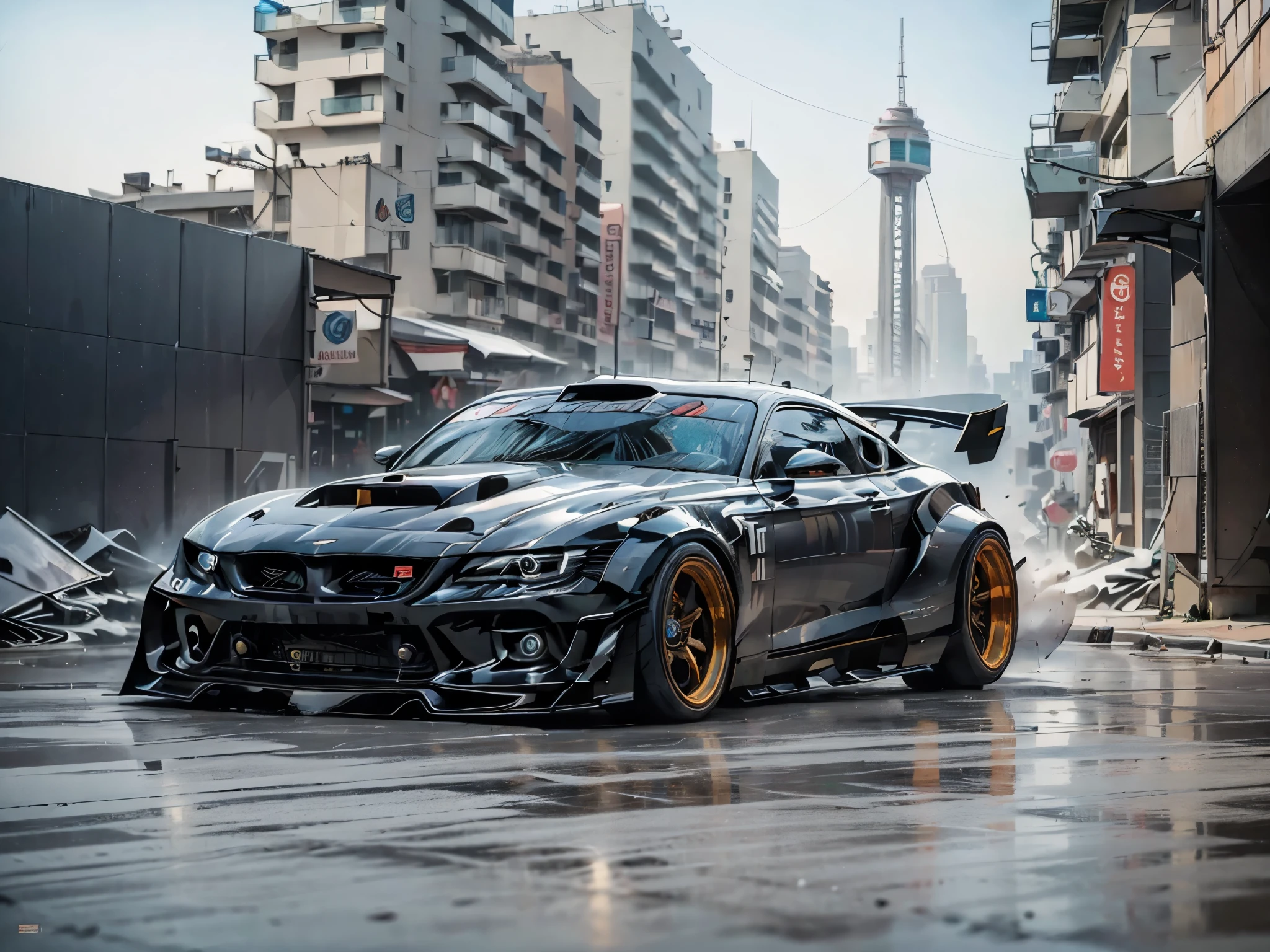 ((Crazy cars cartoon series:1.5)), create a crazy cars race, masterpiece, hyper detailed, best quality, best sharpness.