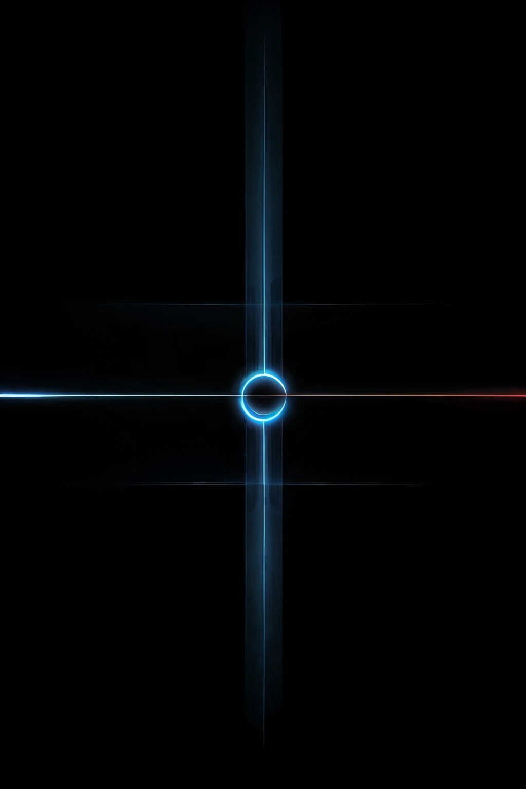Sinus Sound wave, Wavetable, Sample, particles, blue, red, clashing center, 2D, landscape
