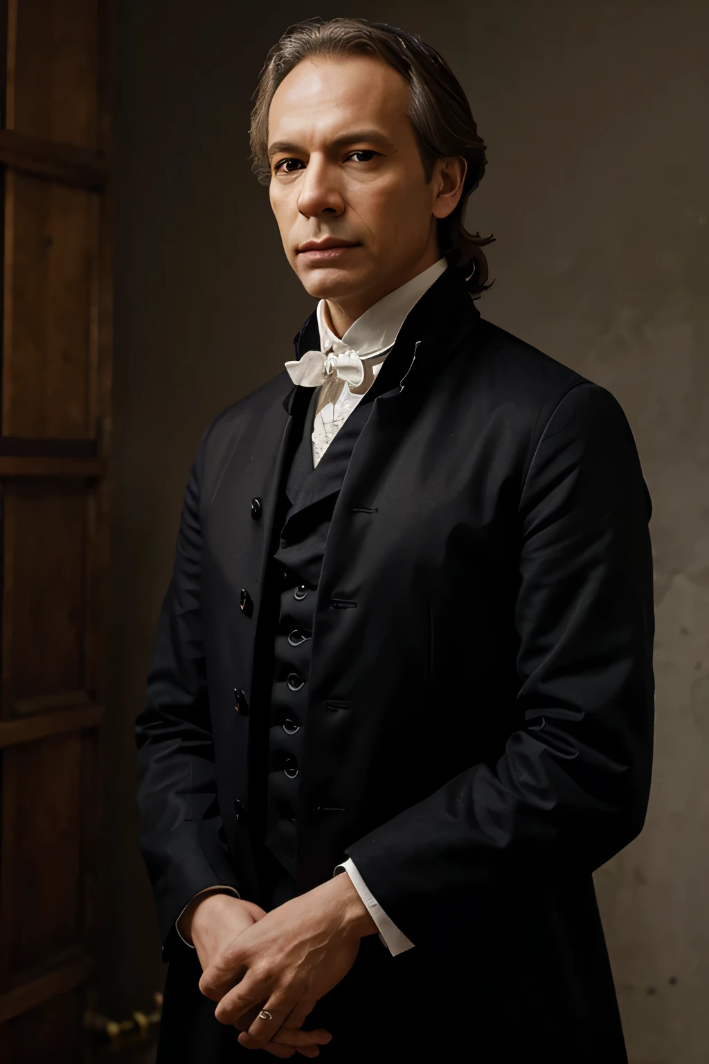hola, Could you create an image of Immanuel Kant in the attire of his time??. 