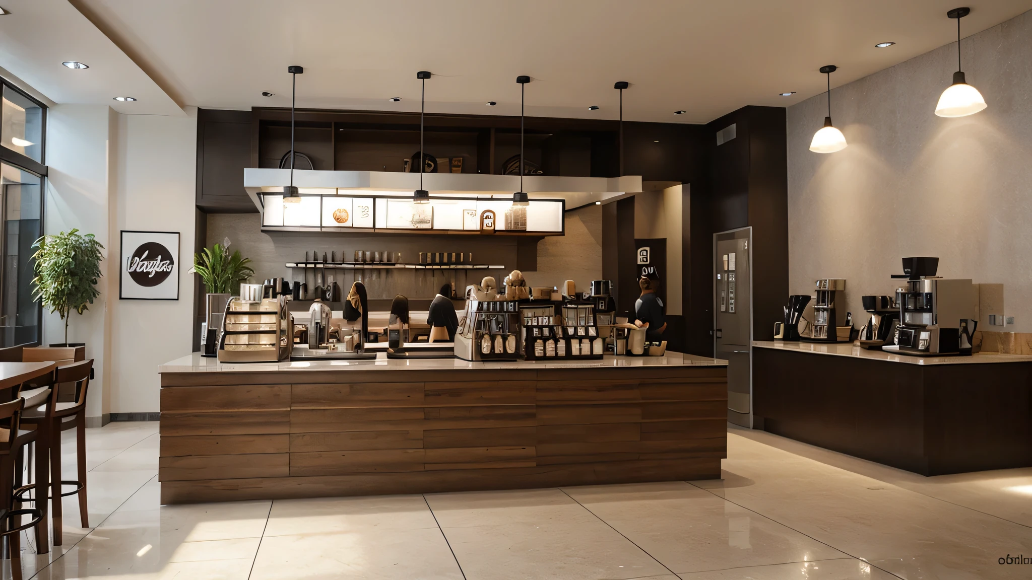 conception d'a large modern café