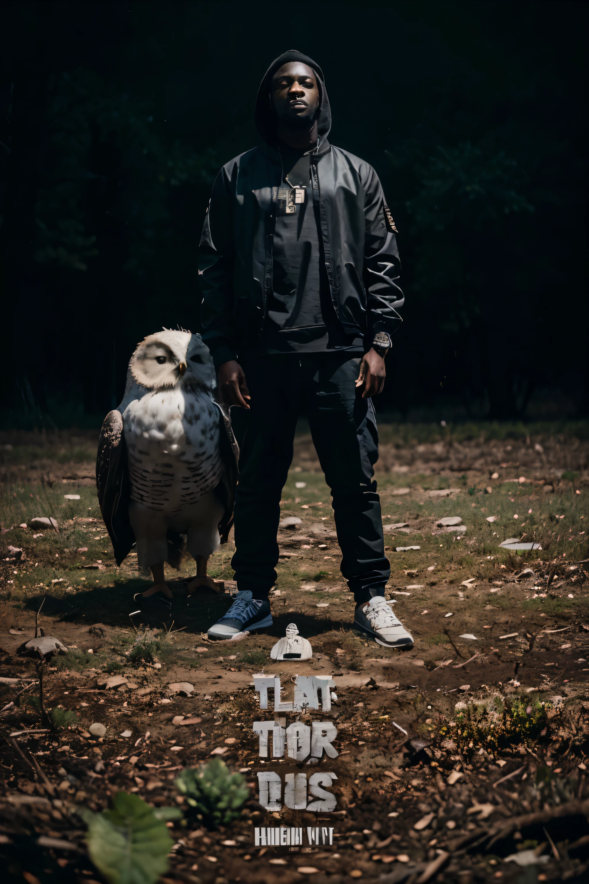 Clay animation picture of a young dark skinned man with a flock of owls with lots of trees , teddy fresh, official artwork, rap album cover art, rap album cover, shifty, highly detailed cover art, album art young thug, shit, sprong season, album cover, sicko, smoothly, promo art, album artwork, spring time, hip - hop album art cover, album art cover