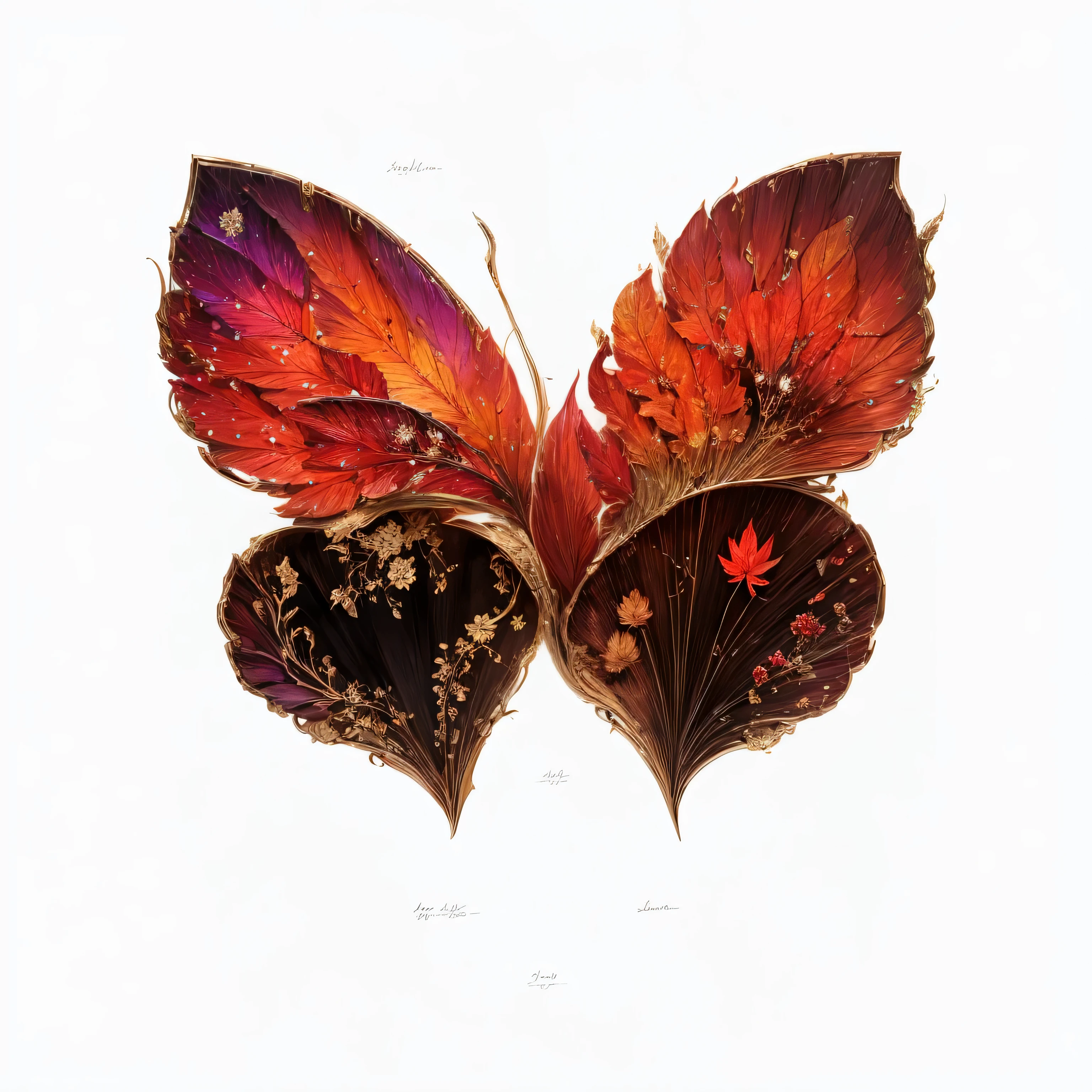 red maple leaf elements，autumnal equinox fallen leaves