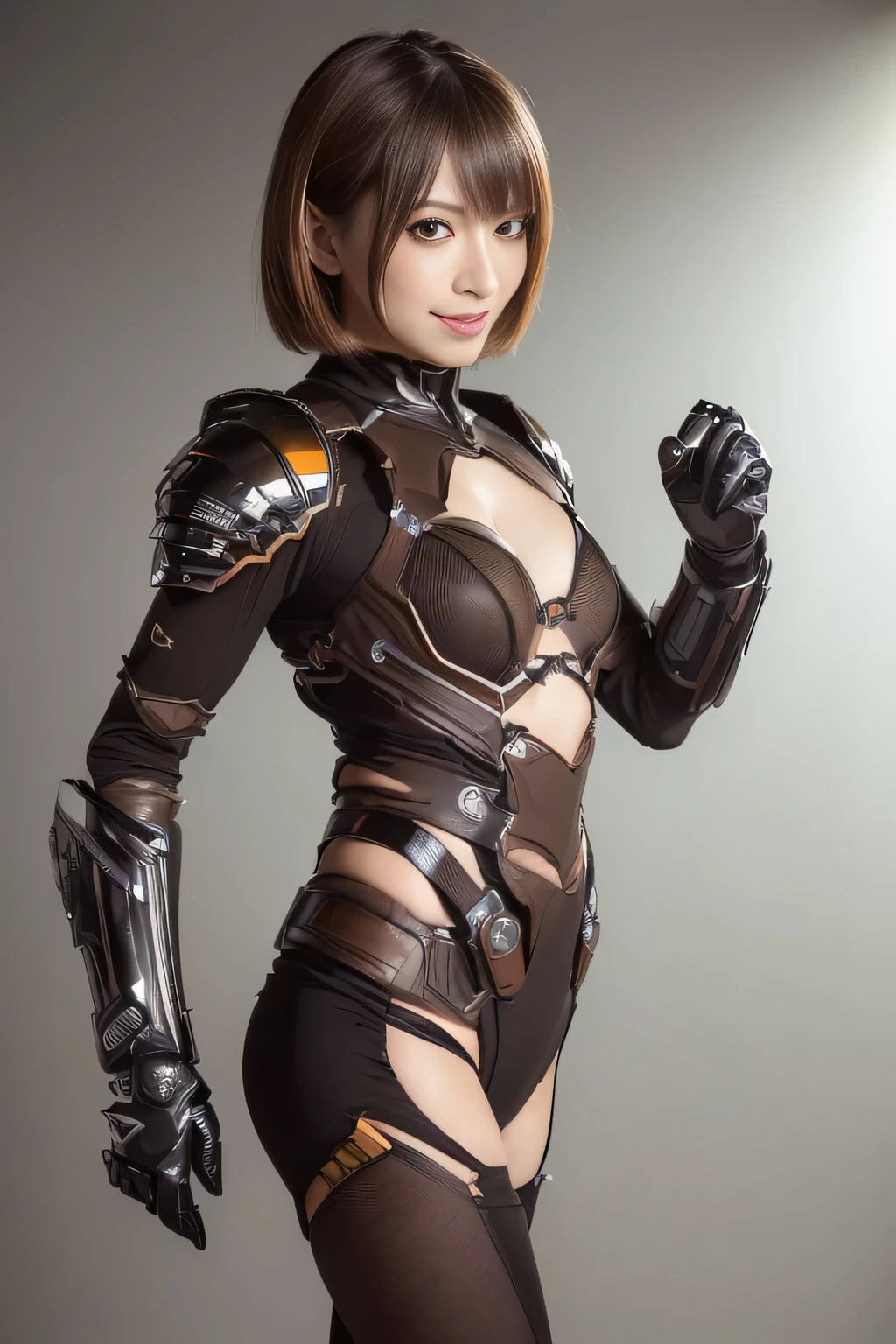 (High resolution,masterpiece,highest quality,Very detailed CG, anime, official art:1.4), realistic, photograph, amazing detail, everything is complicated, shiny and glossy,Amazing number of layers, 8K wallpaper, 3D, sketch, cute, figure,( alone:1.4), perfect female proportions,villain's daughter, (Fusion of dark brown cockroach and lady:1.4), (brown cockroach woman:1.2), (brown cockroach woman:1.2), (Fusion:1.2), (alone:1.4), (evil smile:1.2), muscular, abs, (Cockroach brown exoskeleton bio insect suit:1.4), (Cockroach brown exoskeleton bio insect armor:1.2), (brown transparent cockroach feathers:1.4), (Antennae of brown cockroaches:1.3),